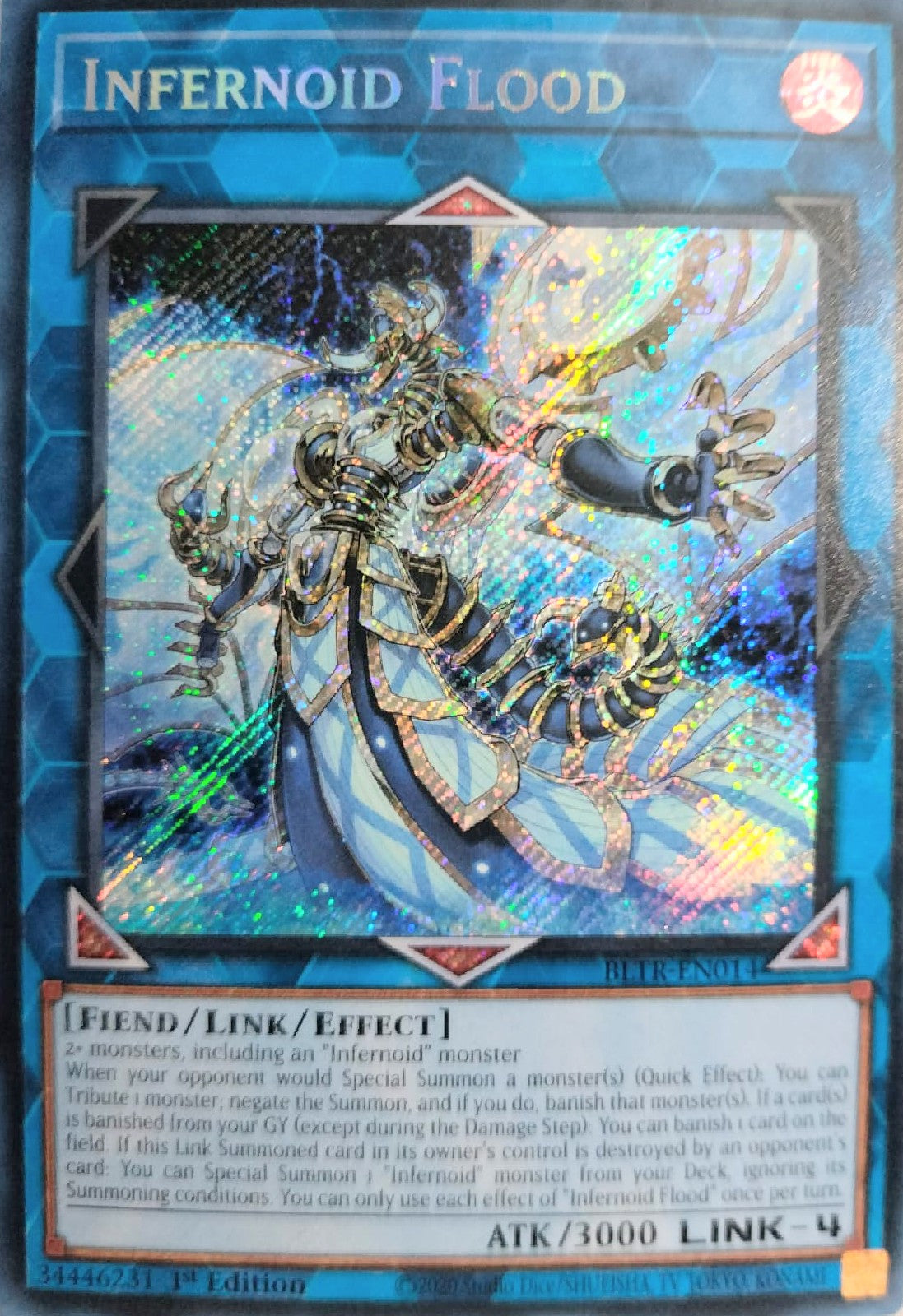 Yugioh! Infernoid Flood BLTR-EN014 1st edition Secreta