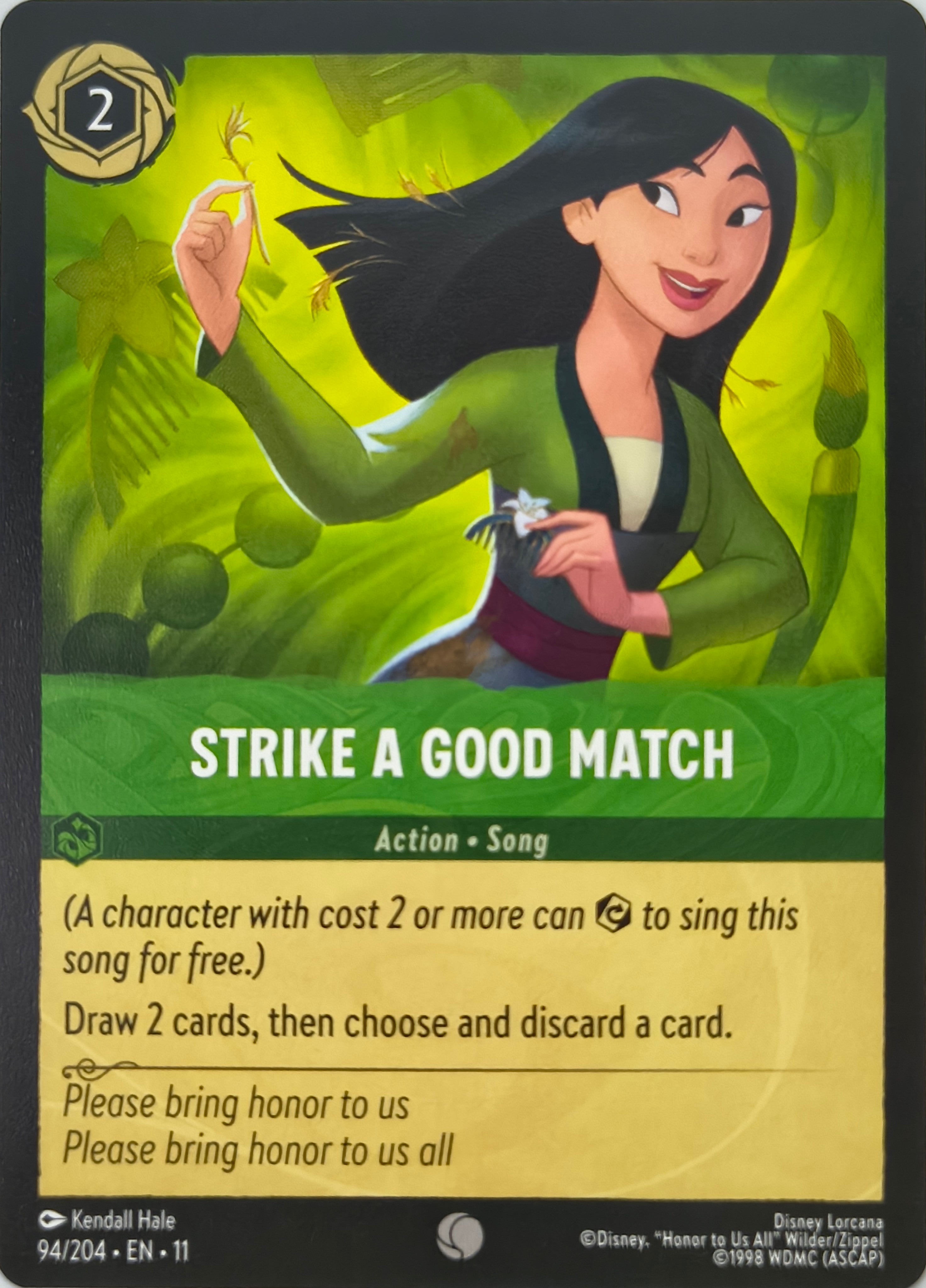Disney Lorcana Strike A Good Match 94/204