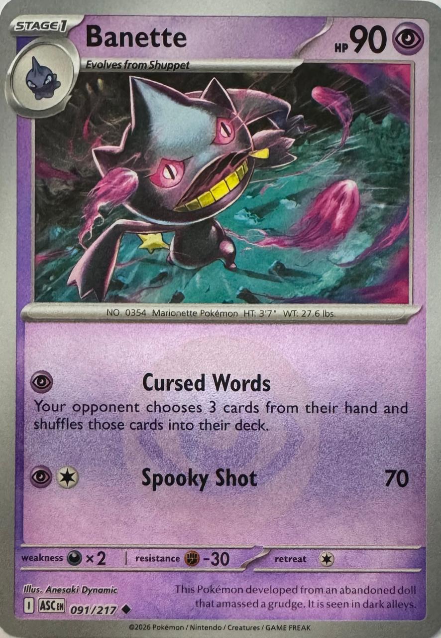 Pokémon Tcg Banette 091/217 (Energy Simbol)