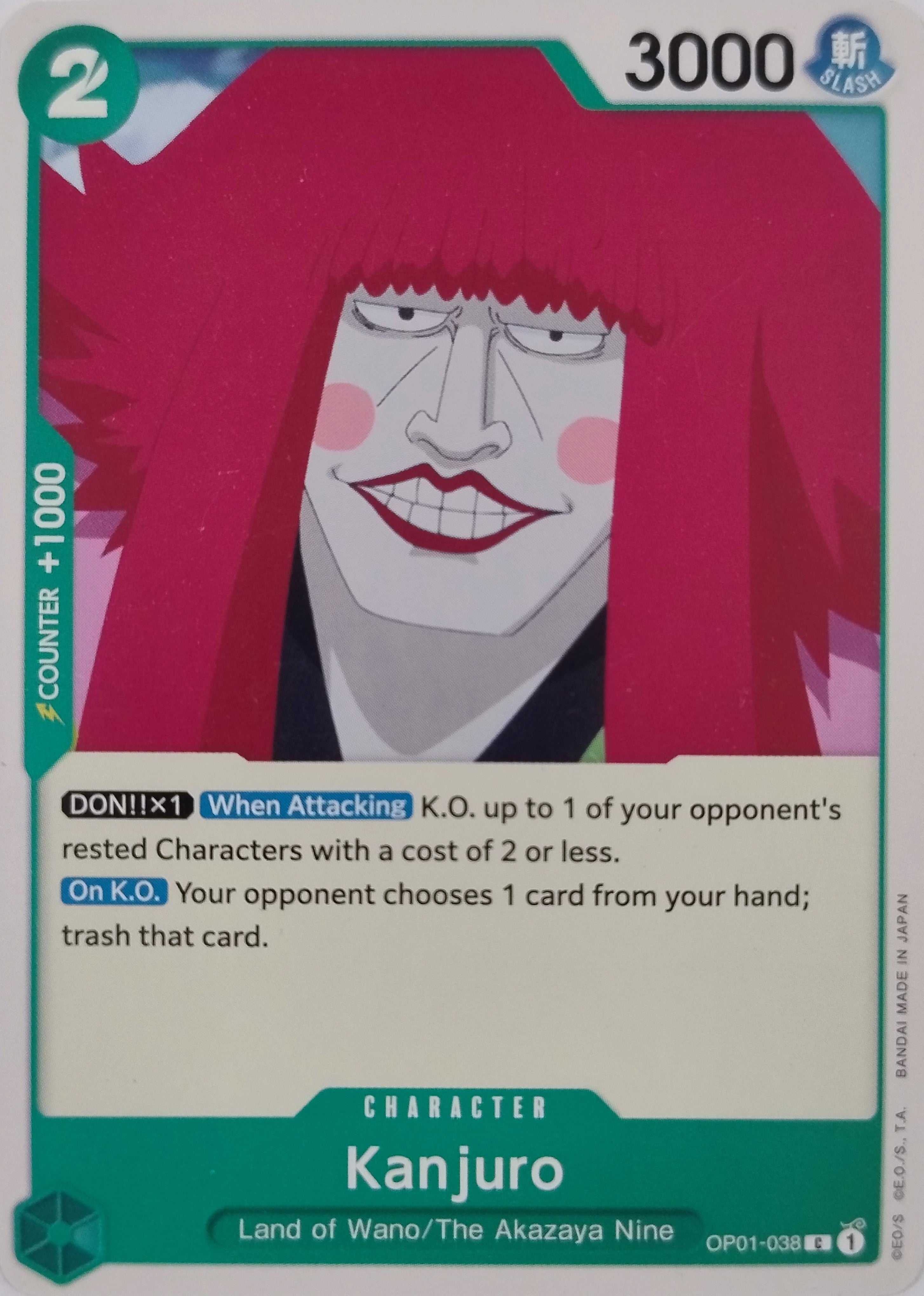 One Piece Tcg Kanjuro Op01-038