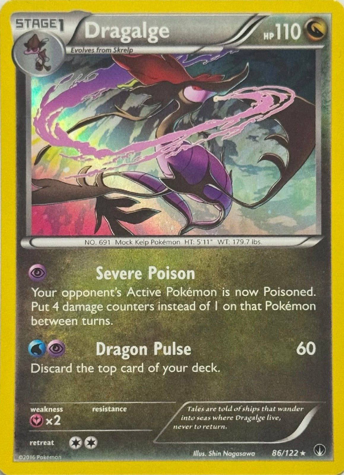 Pokémon Tcg Dragalge 86/122 Holo
