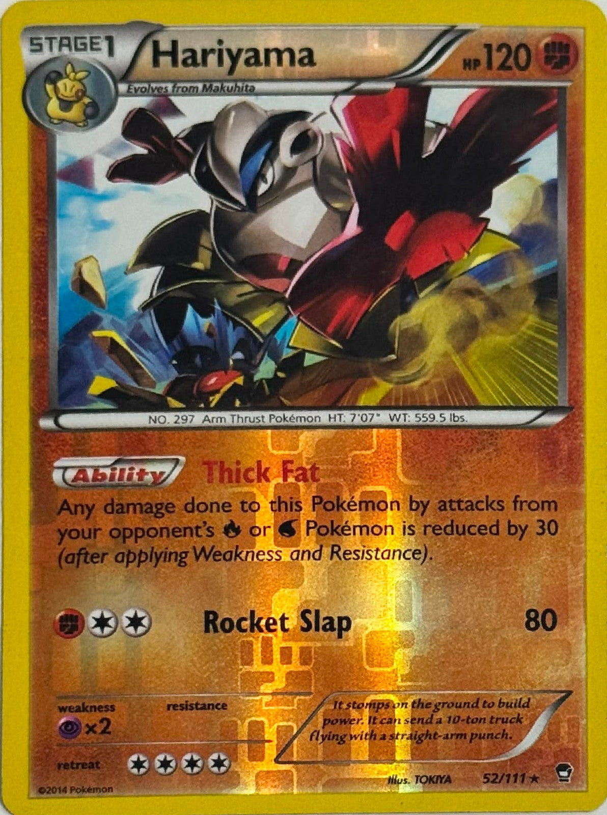 Pokémon Tcg Hariyama 52/111 Reverse