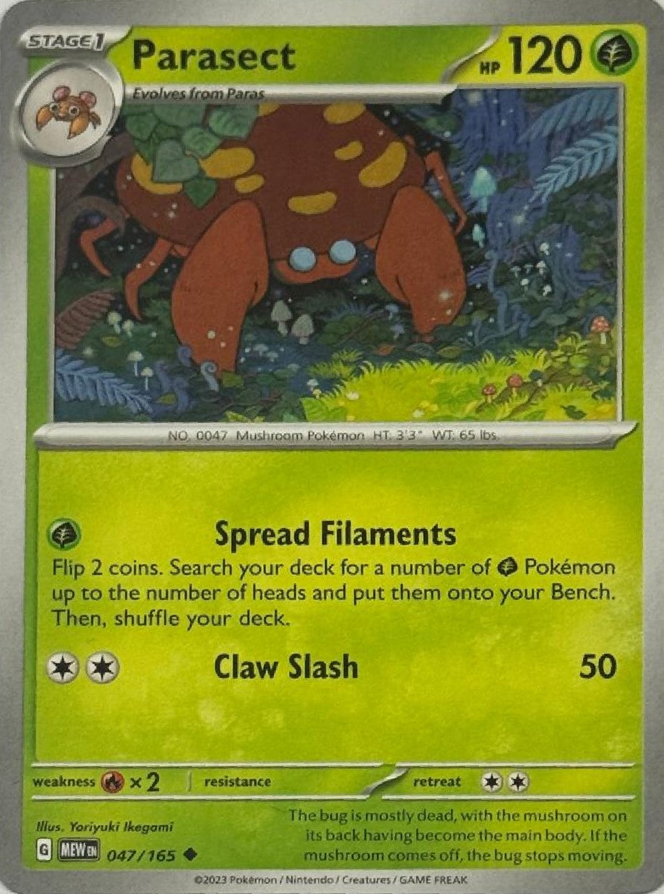 Pokémon Tcg Parasect 047/165