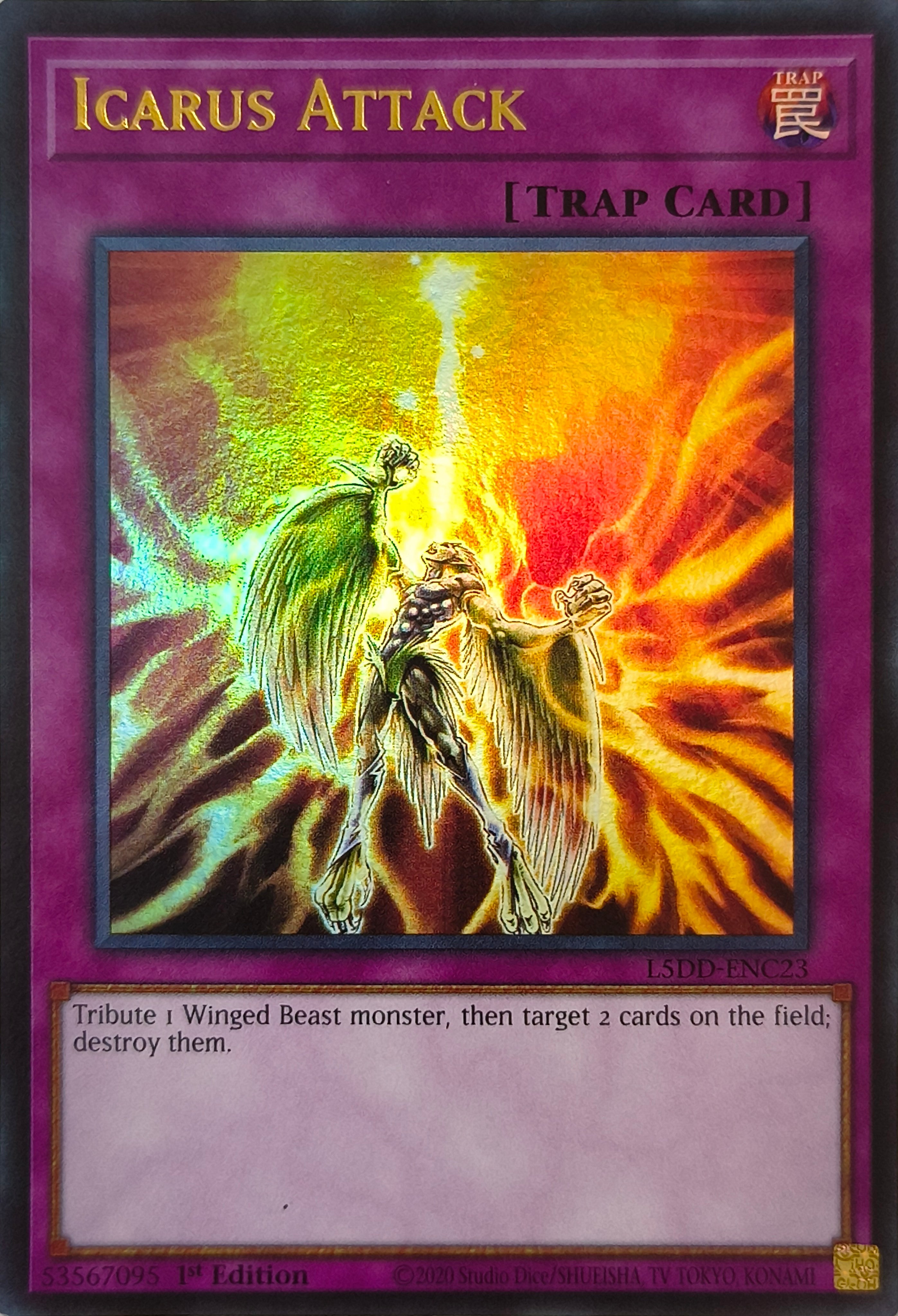 Yugioh! Icarus Attack L5dd-enc23 1st edition Ultra Rare