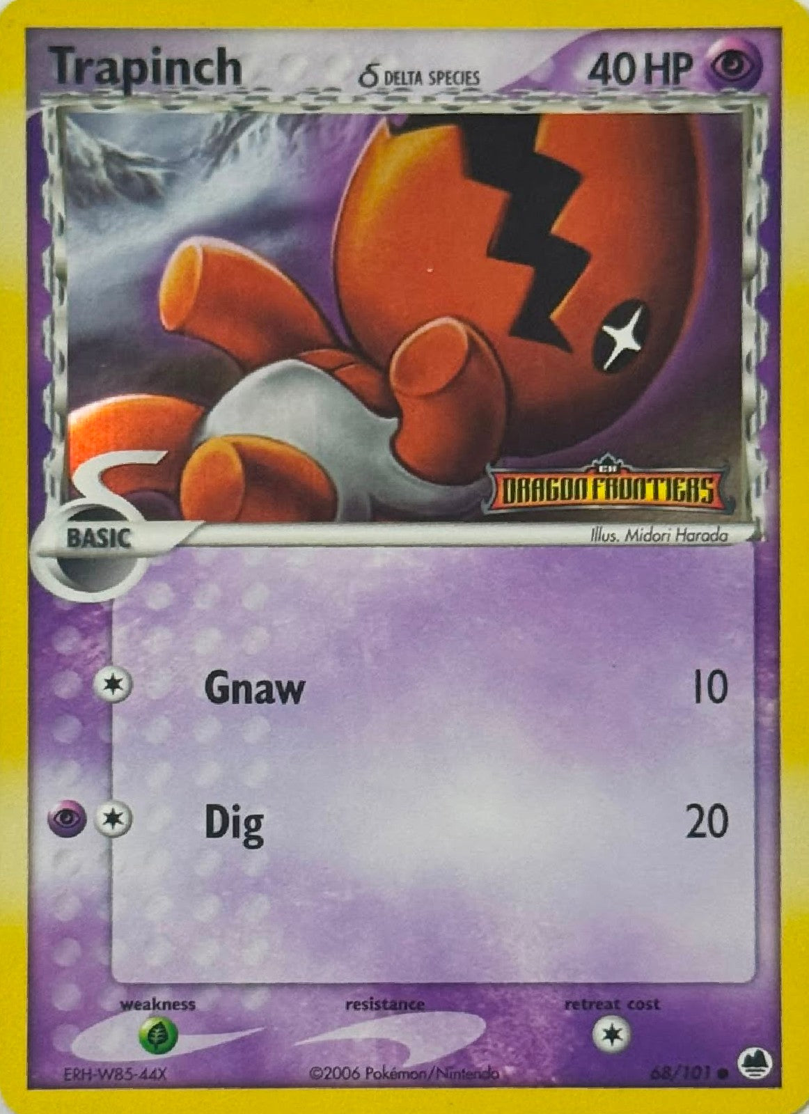 Pokémon Tcg Trapinch Delta Species 68/101 Holo (Dragón Frontiers)