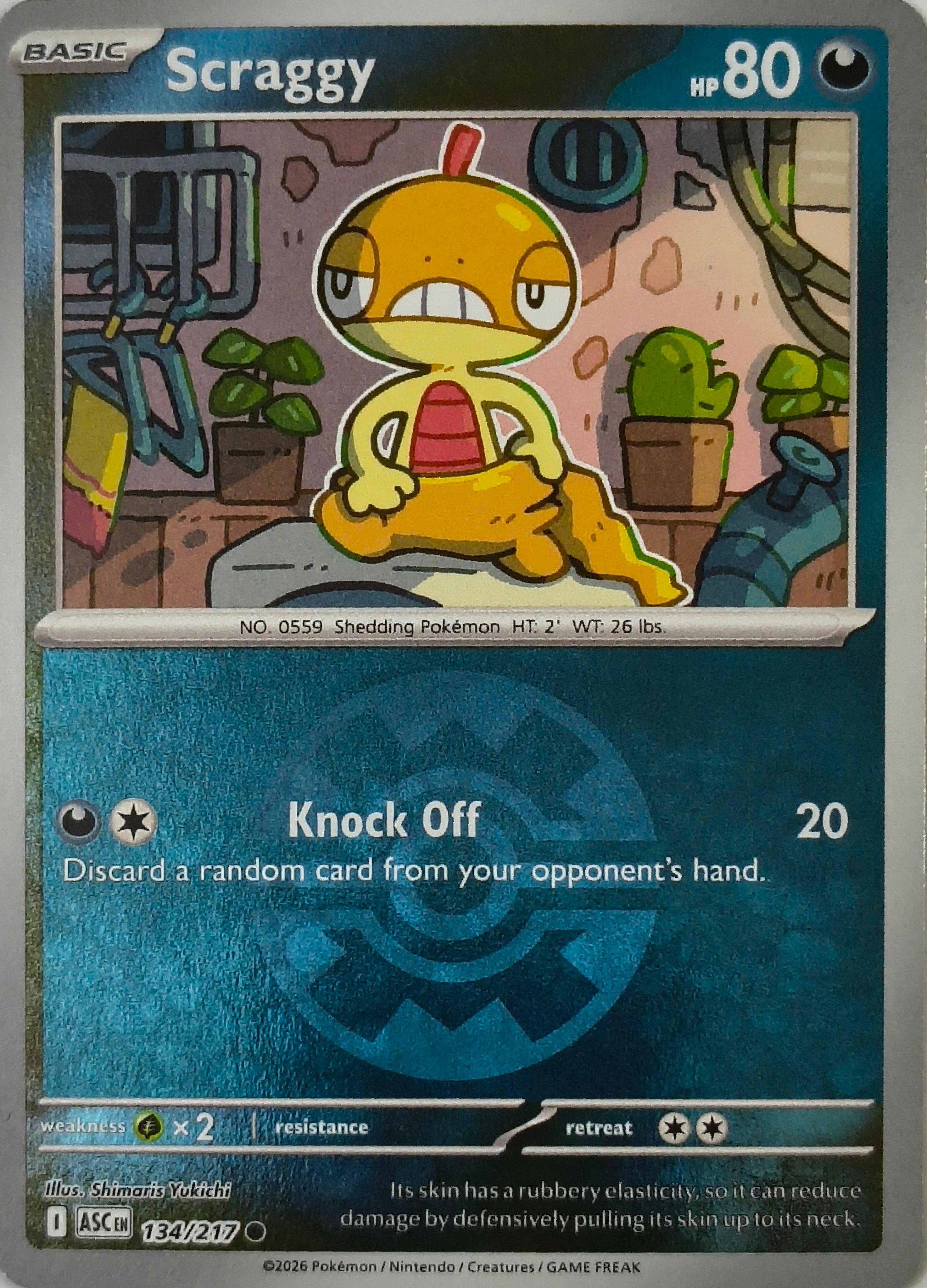 Pokémon tcg Scraggy 134/217 (Quick Ball)