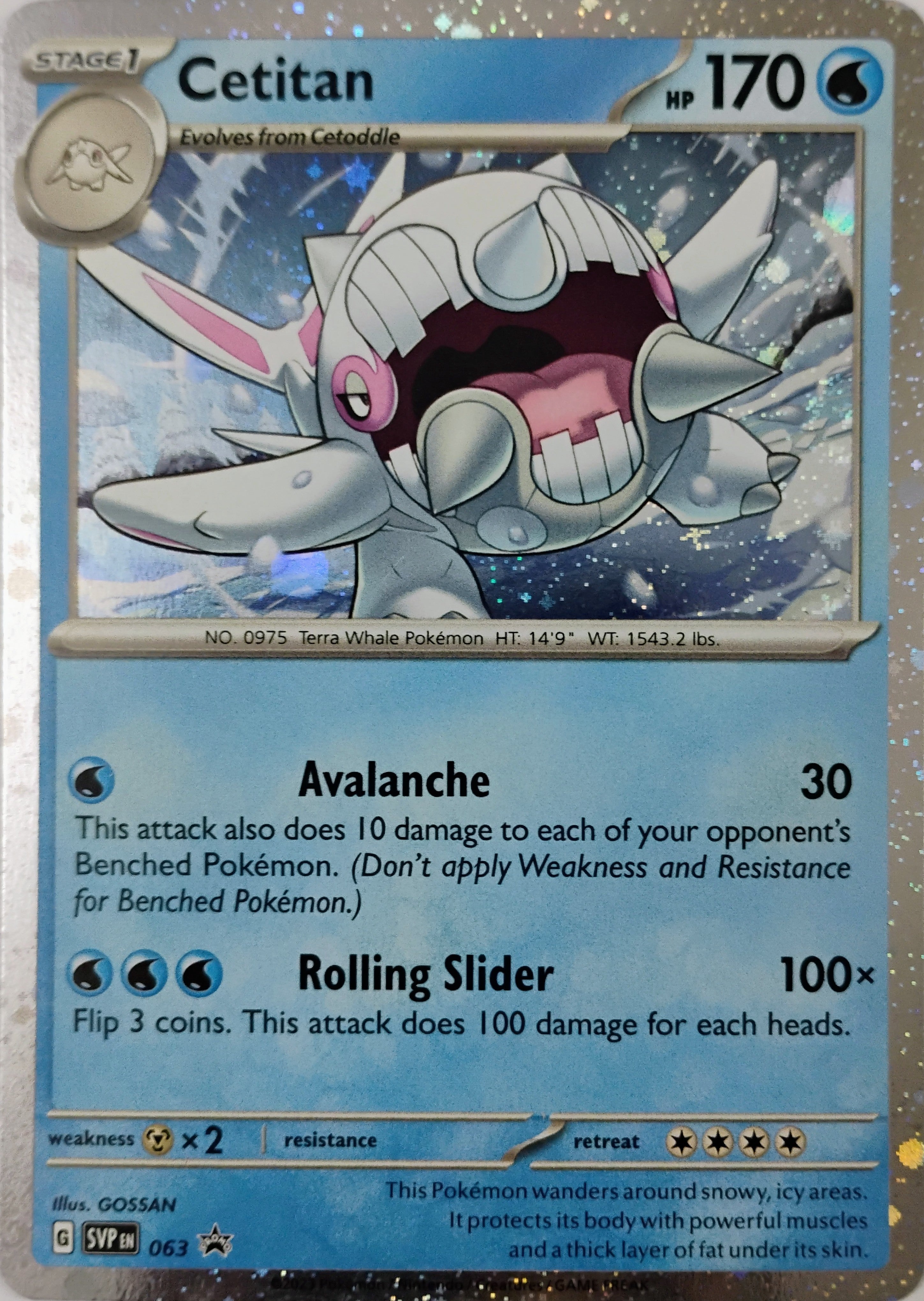 Pokémon tcg Cetitan 063 Holo Cosmo