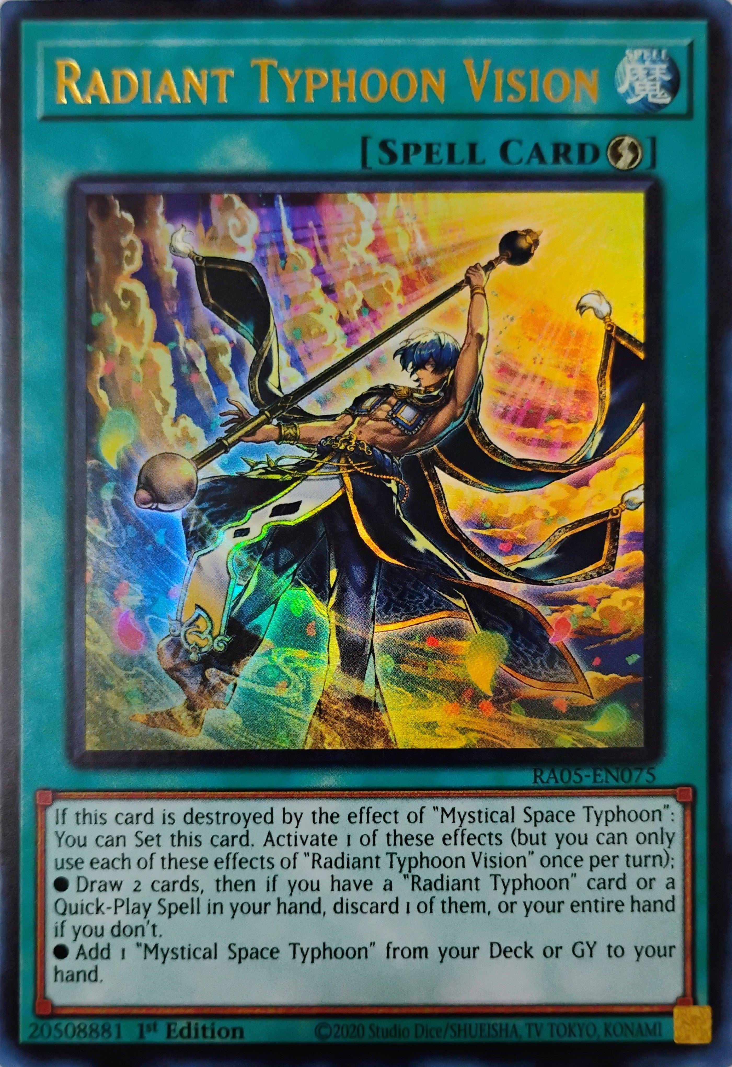 Yugioh! Radiant Typhoon Vision Ra05-en075 1st edition Ultra Rare