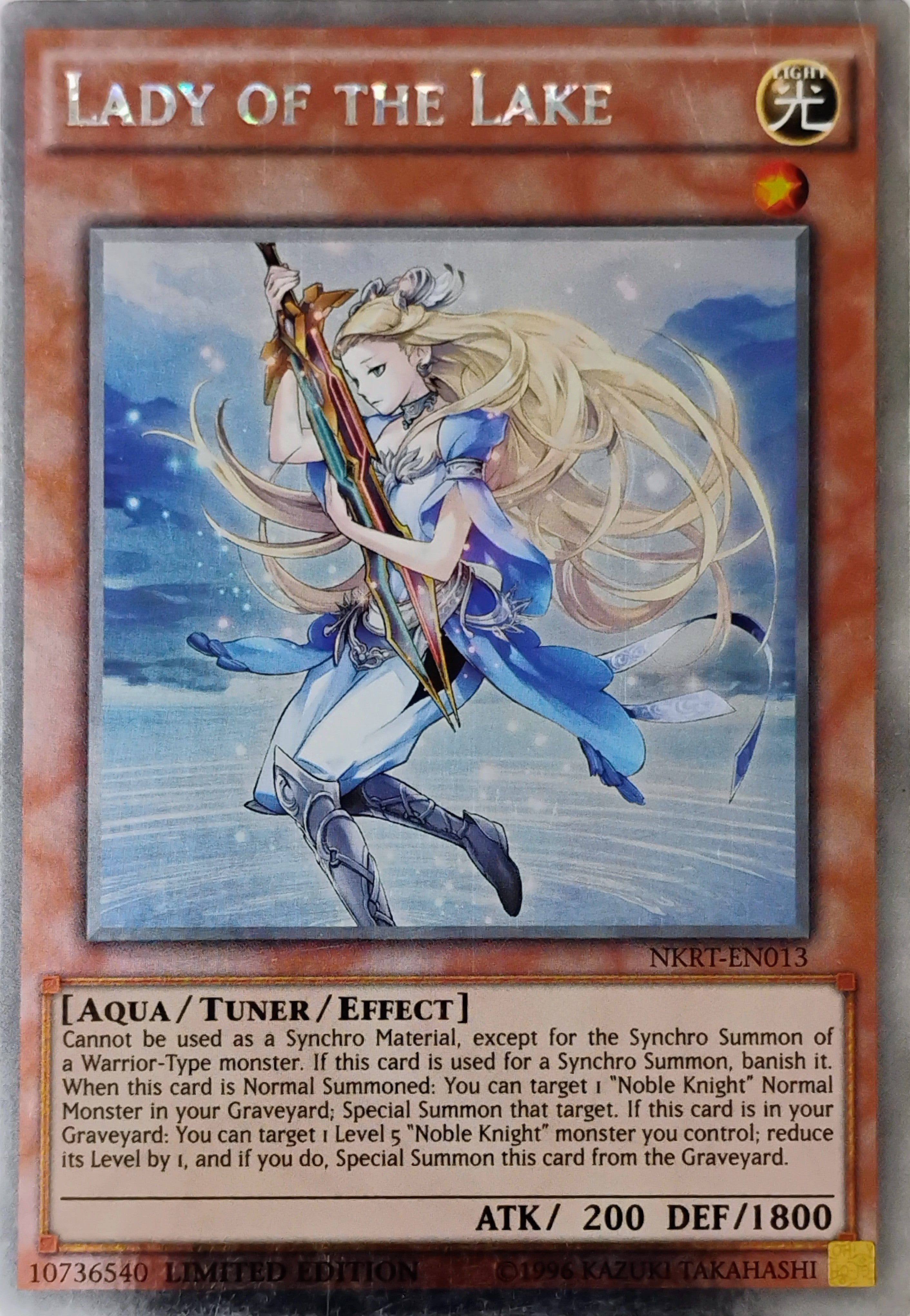 Yugioh! Lady Of The Lake Nkrt-en013 Limited Edition Platinum