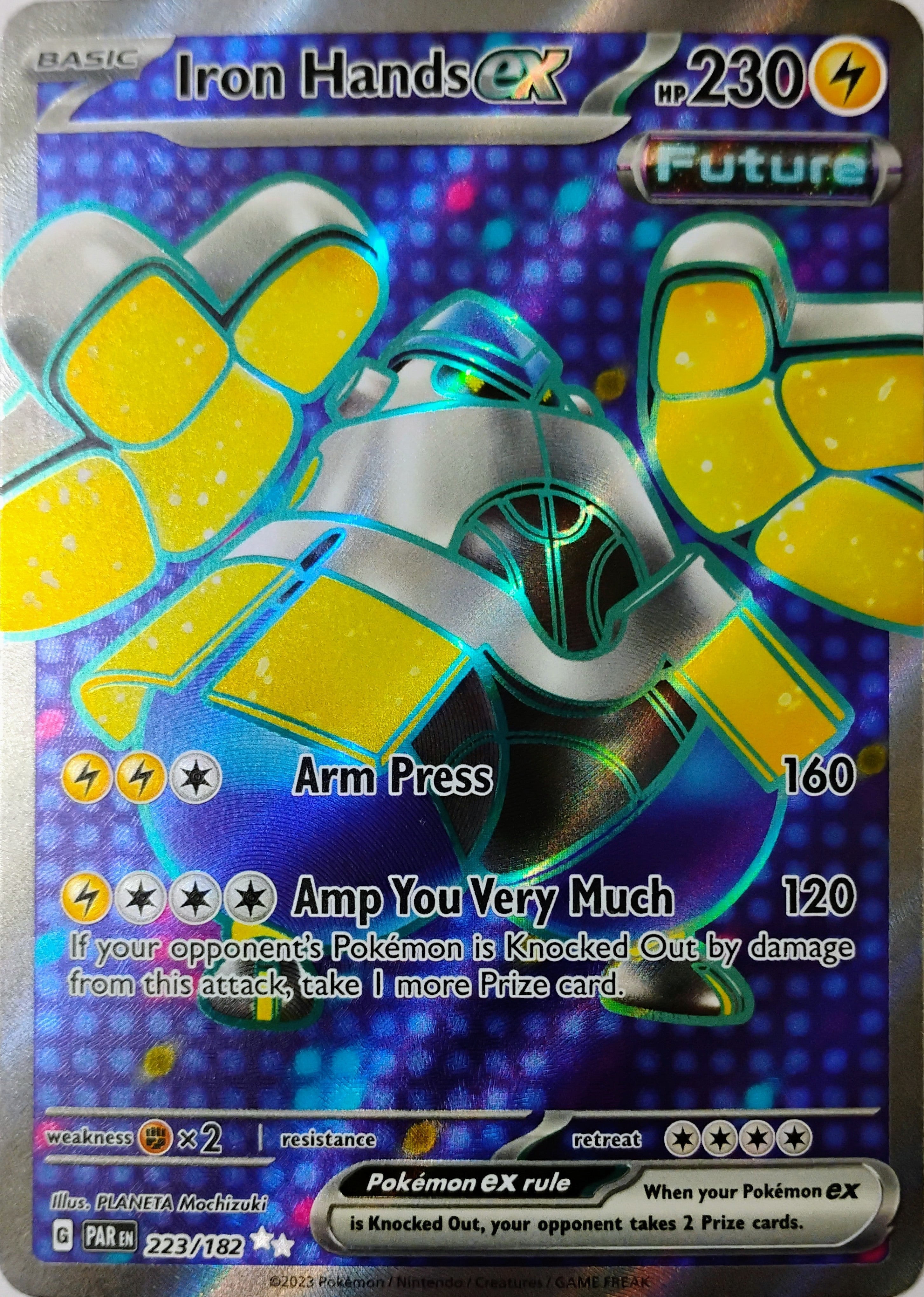 Pokémon tcg Iron Hands Ex 223/182 Full Art