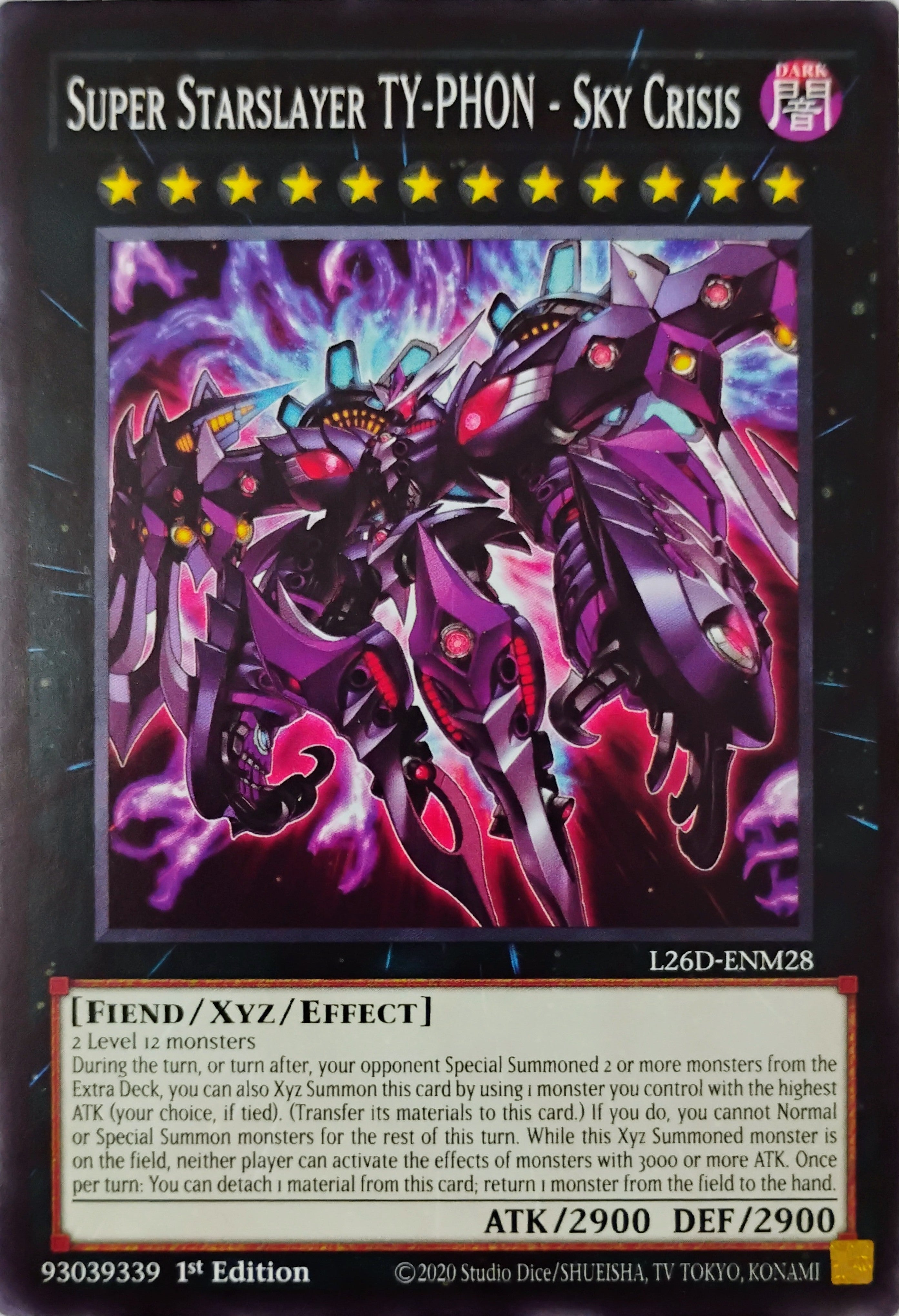 Yugioh! Super Starslayer Ty-Phon - Sky Crisis L26D-ENM28 1st edition