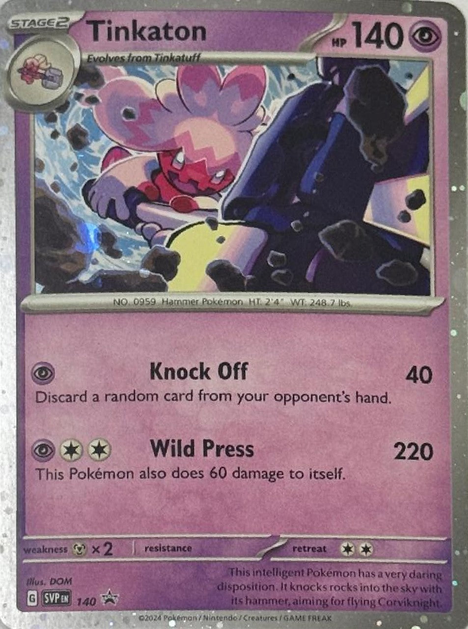 Pokémon Tcg Tinkaton 140 Holo Cosmo (Promo)