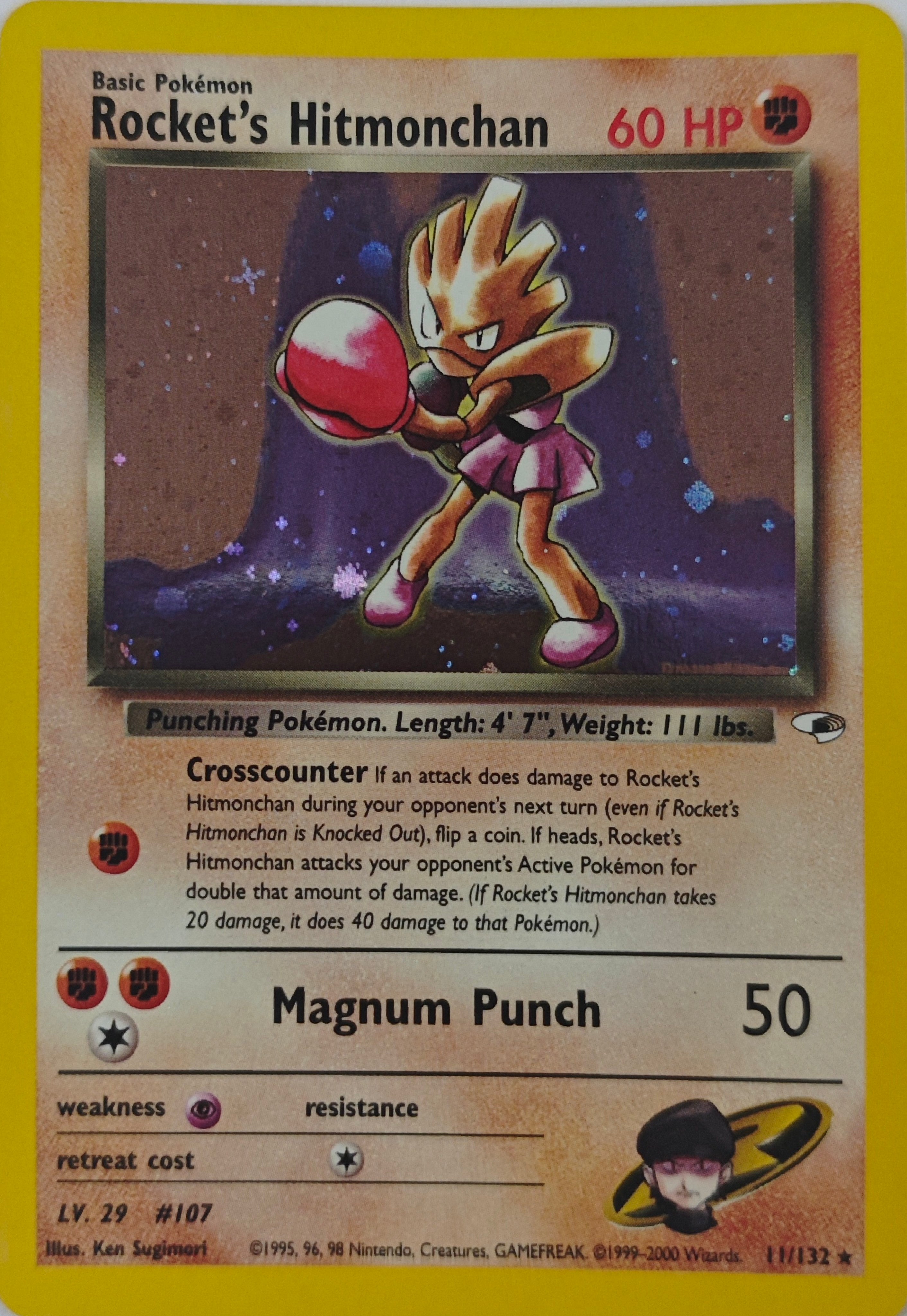 Pokémon Tcg Rocket's Hitmonchan 11/132 Holo Rare