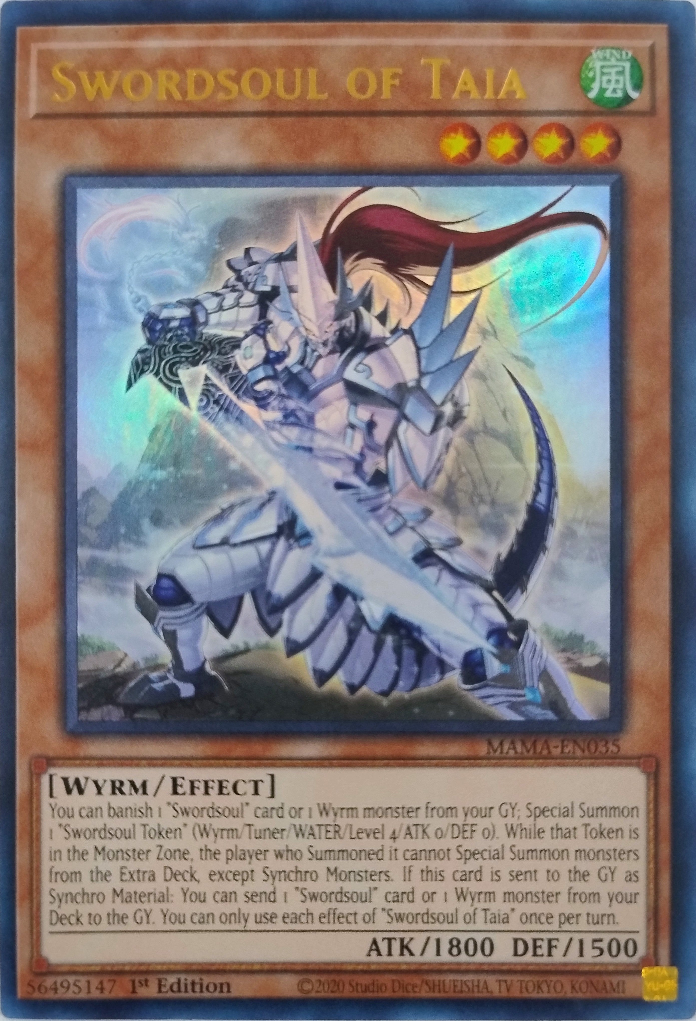 Yugioh! Swordsoul Of Taia Mama-en035 1st Edition Ultra