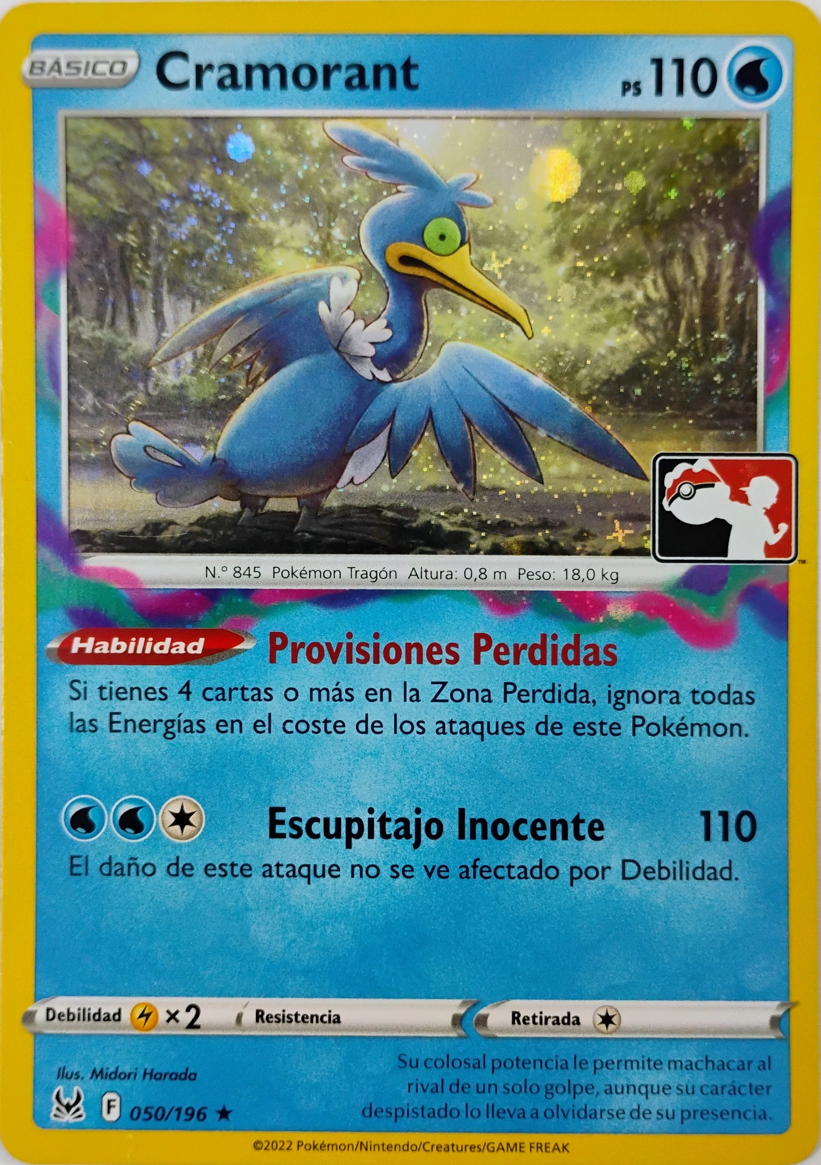 Pokémon tcg Cramorant 050/196 Holo (Liga) Español
