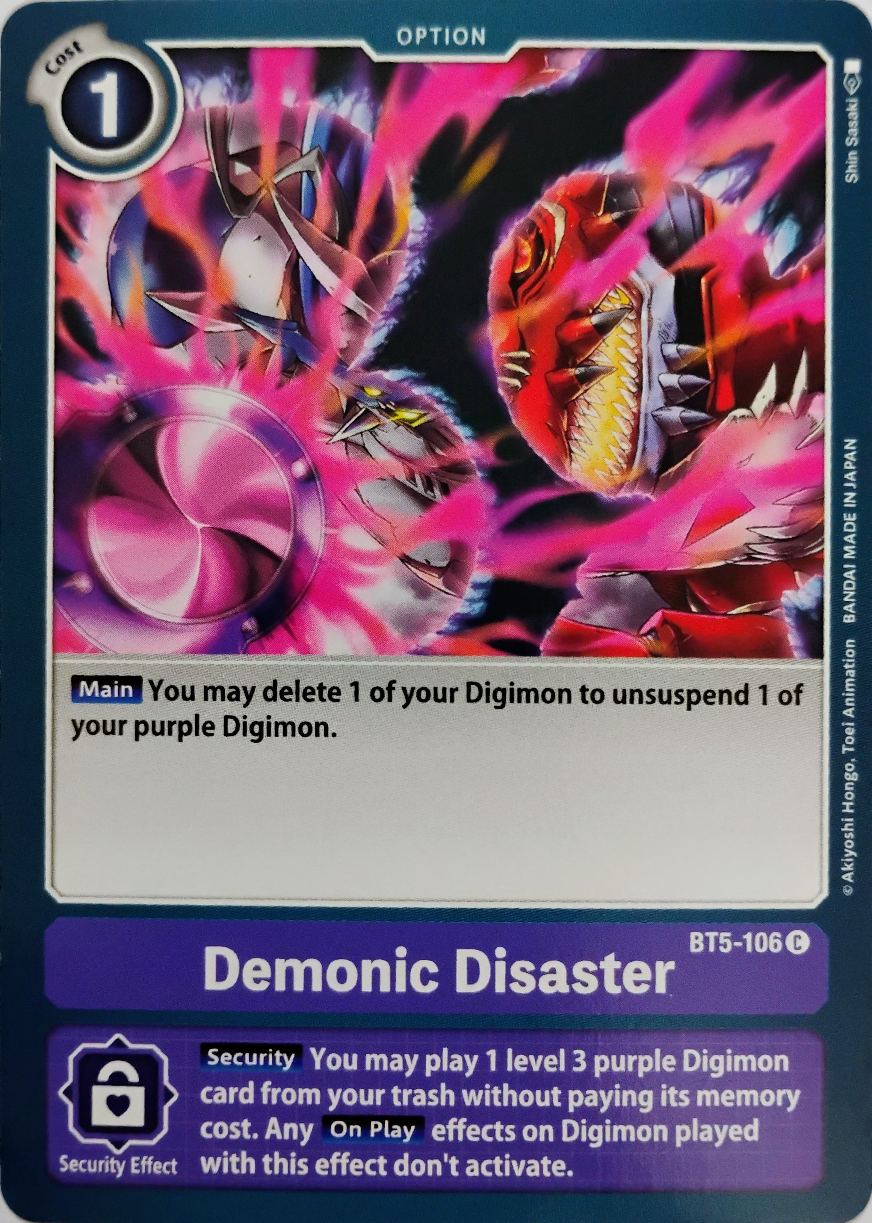 Digimon tcg Demonic Disaster Bt5-106