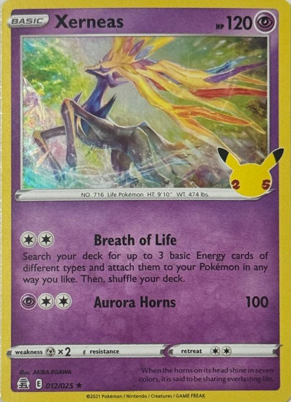 Pokémon Tcg Xerneas 012/025 Holo (CLB)