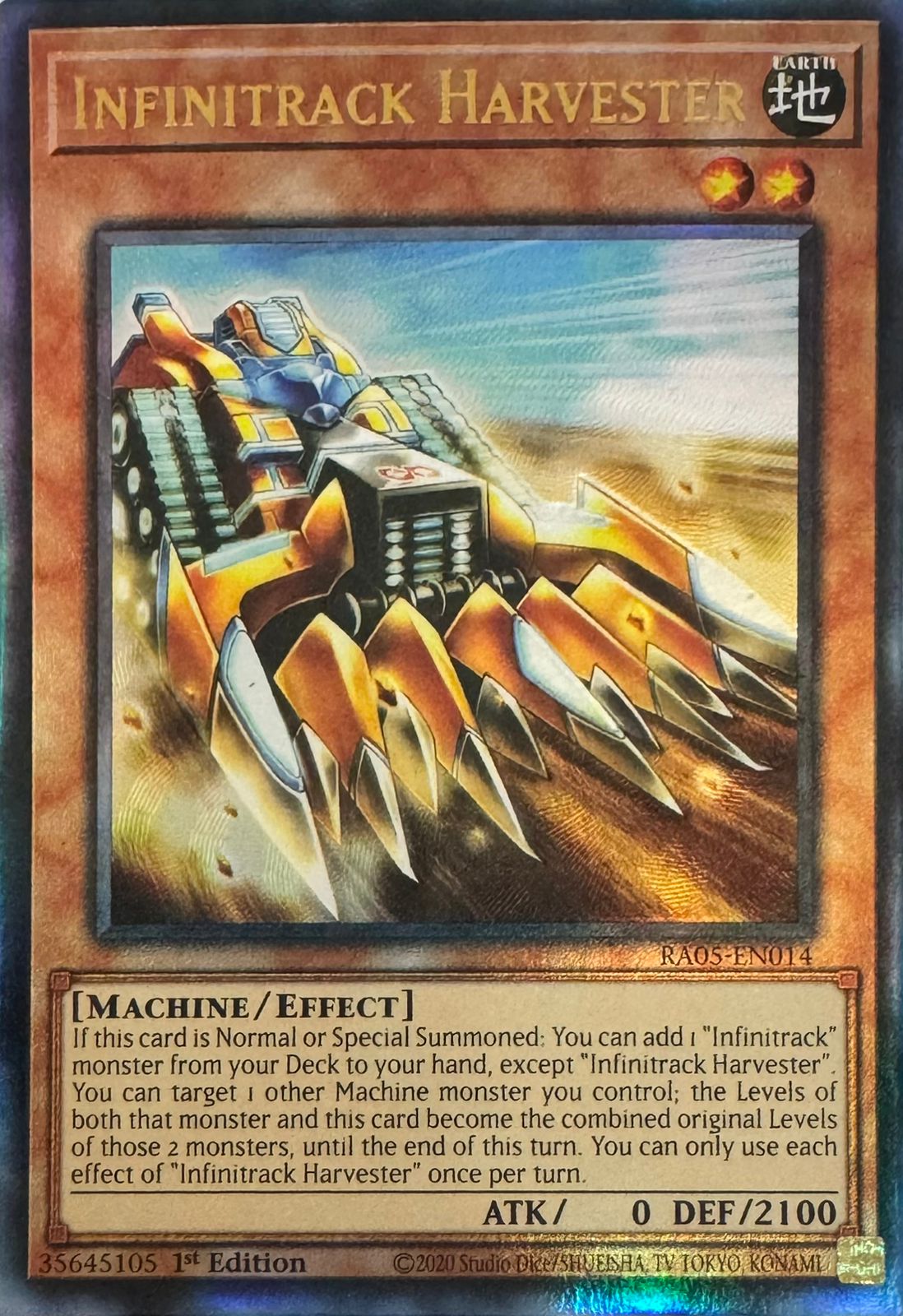 Yugioh! Infinitrack Harvester Ra05-en014 1st edition Ultimate