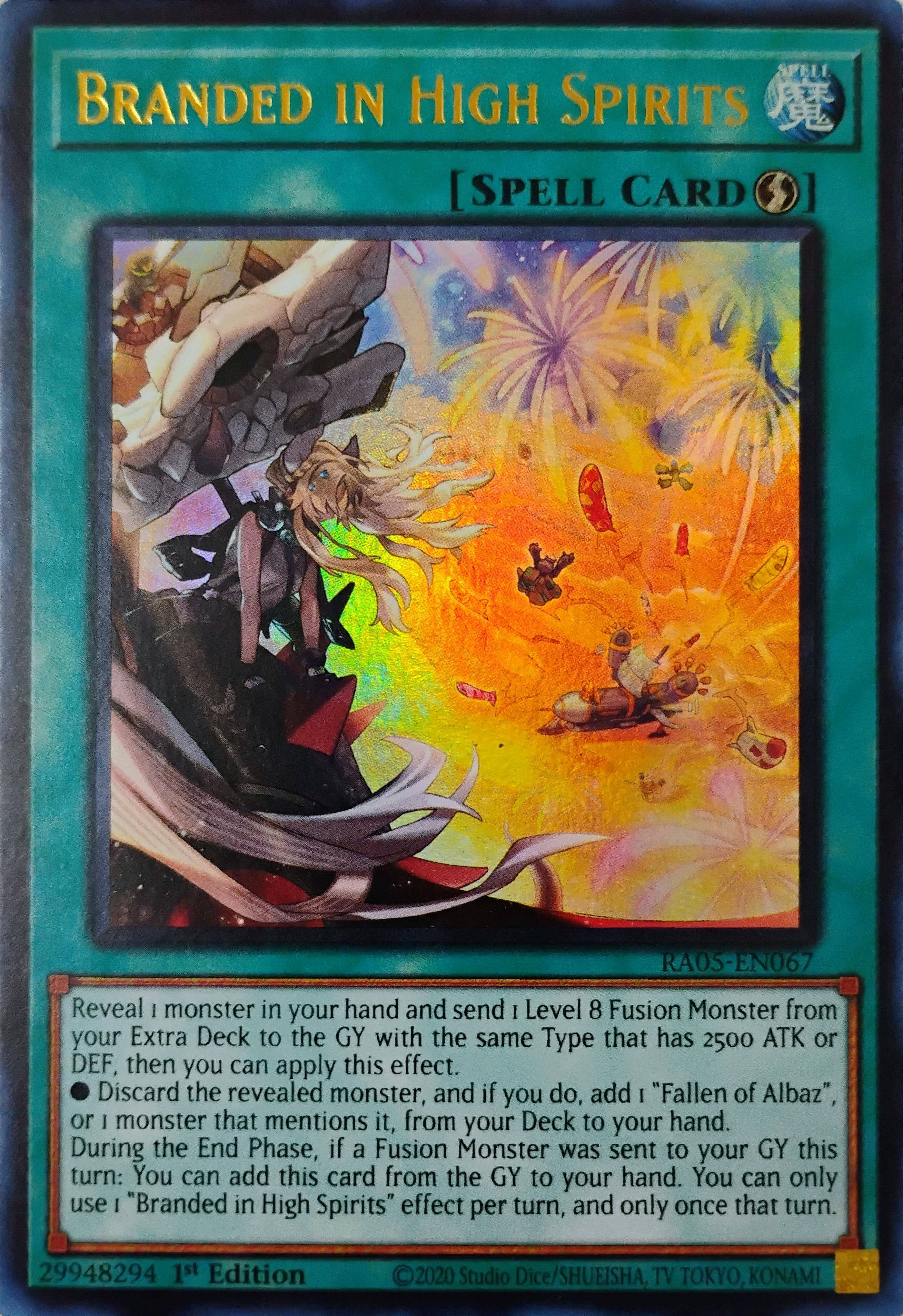 Yugioh! Branded In High Spirits Ra05-en067 1st edition Ultra Rare