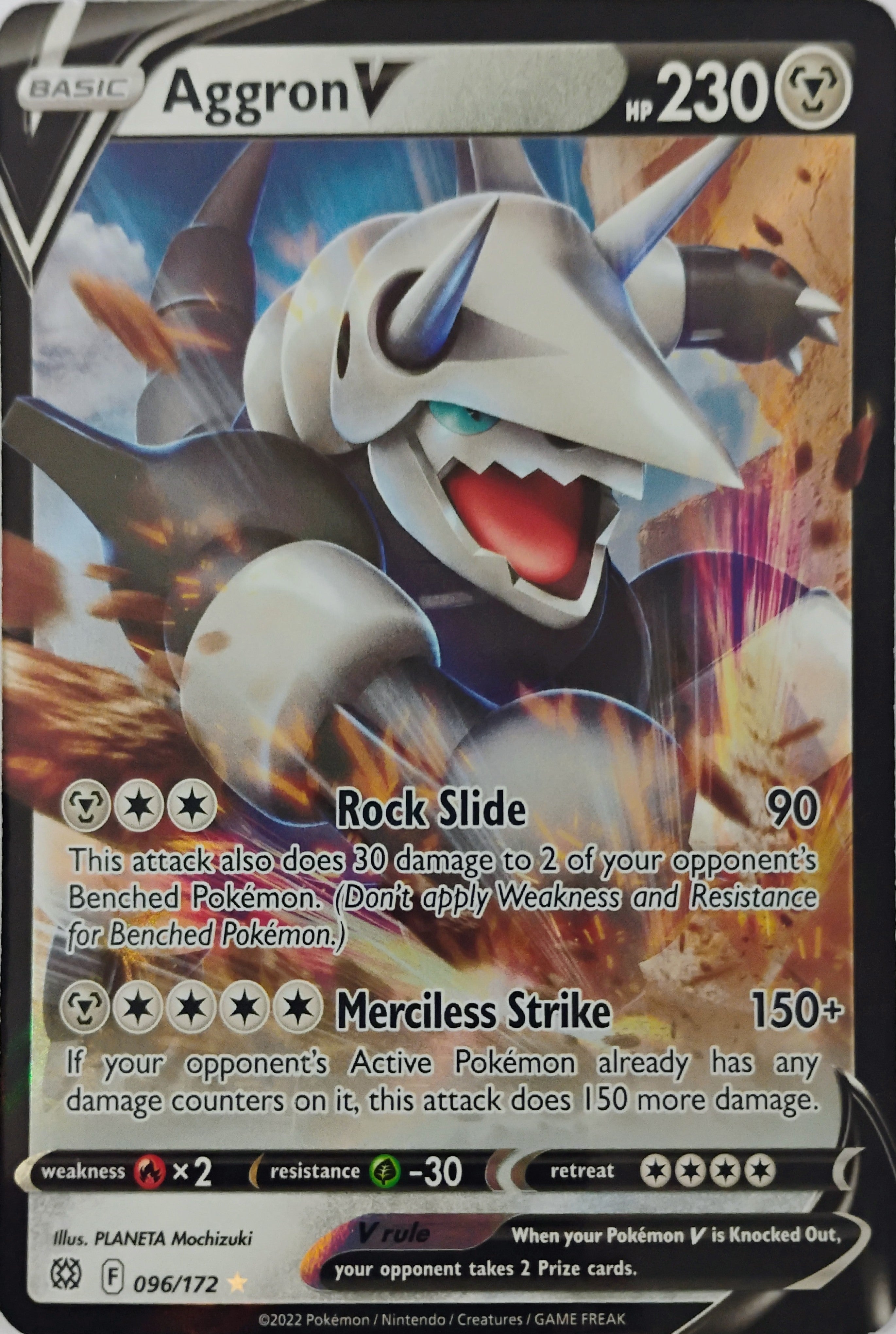 Pokémon tcg Aggron V 096/172