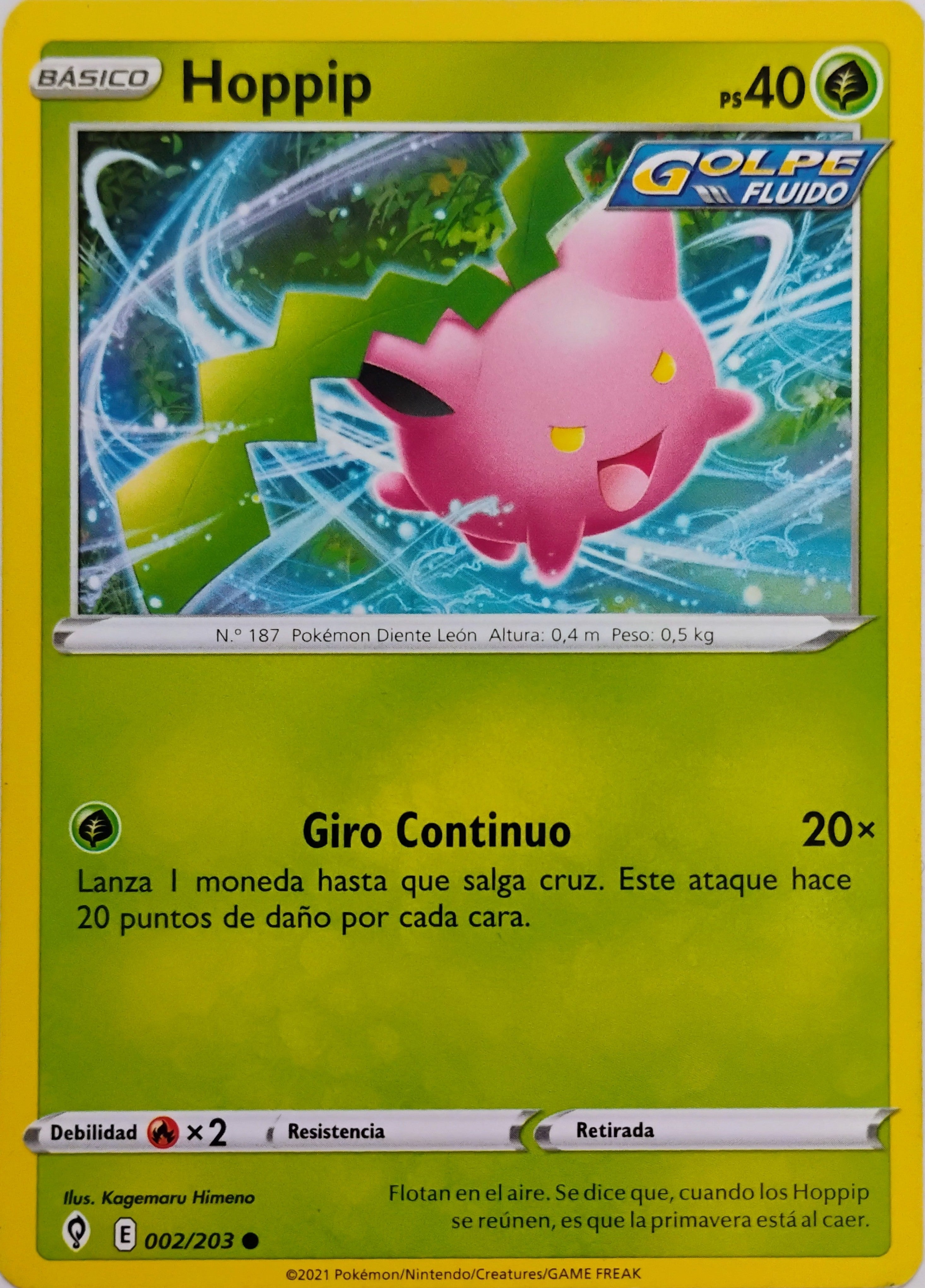 Pokémon tcg Hoppip 002/203 (Español)