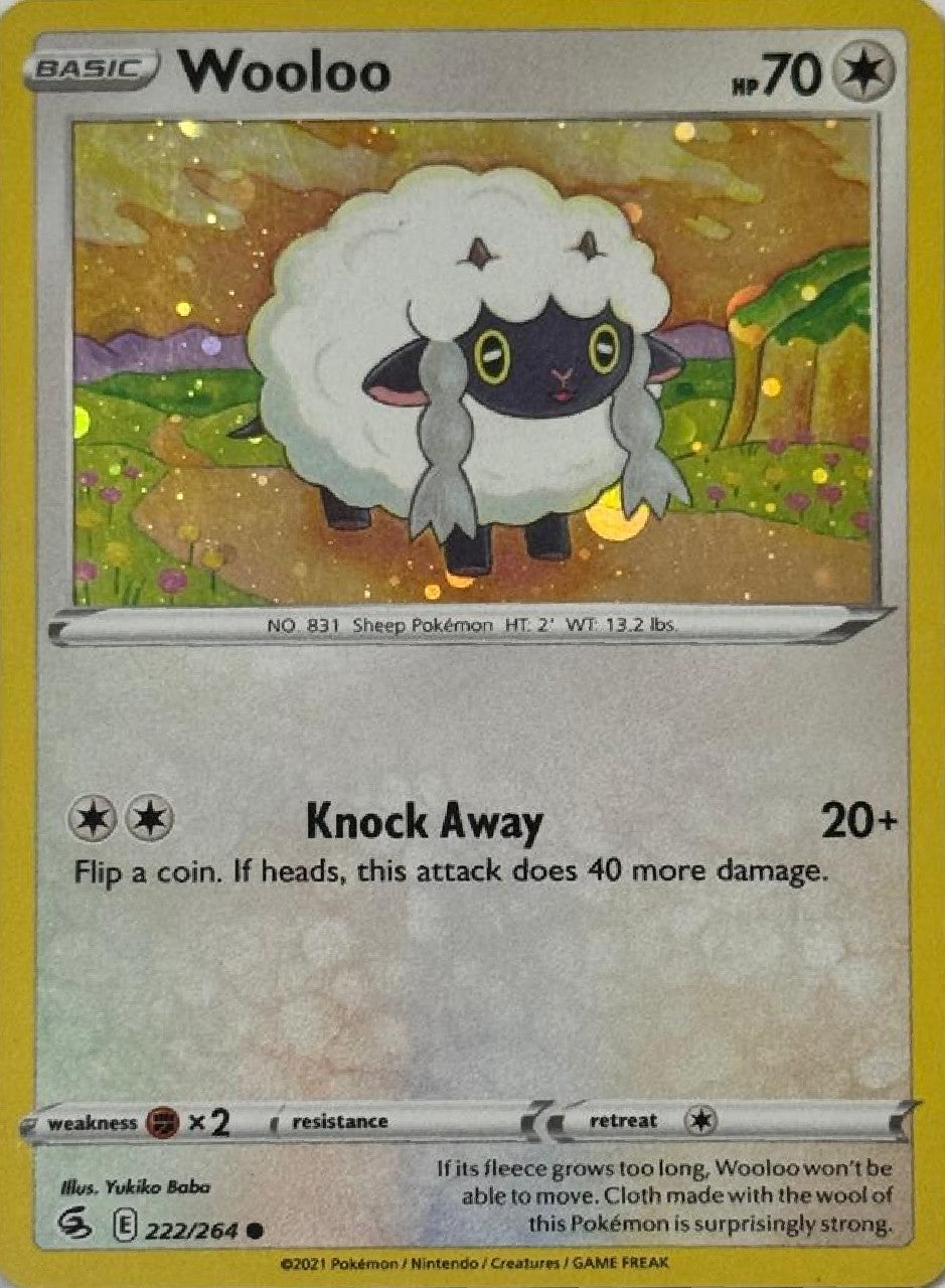 Pokémon Tcg Wooloo 222/264 Holo