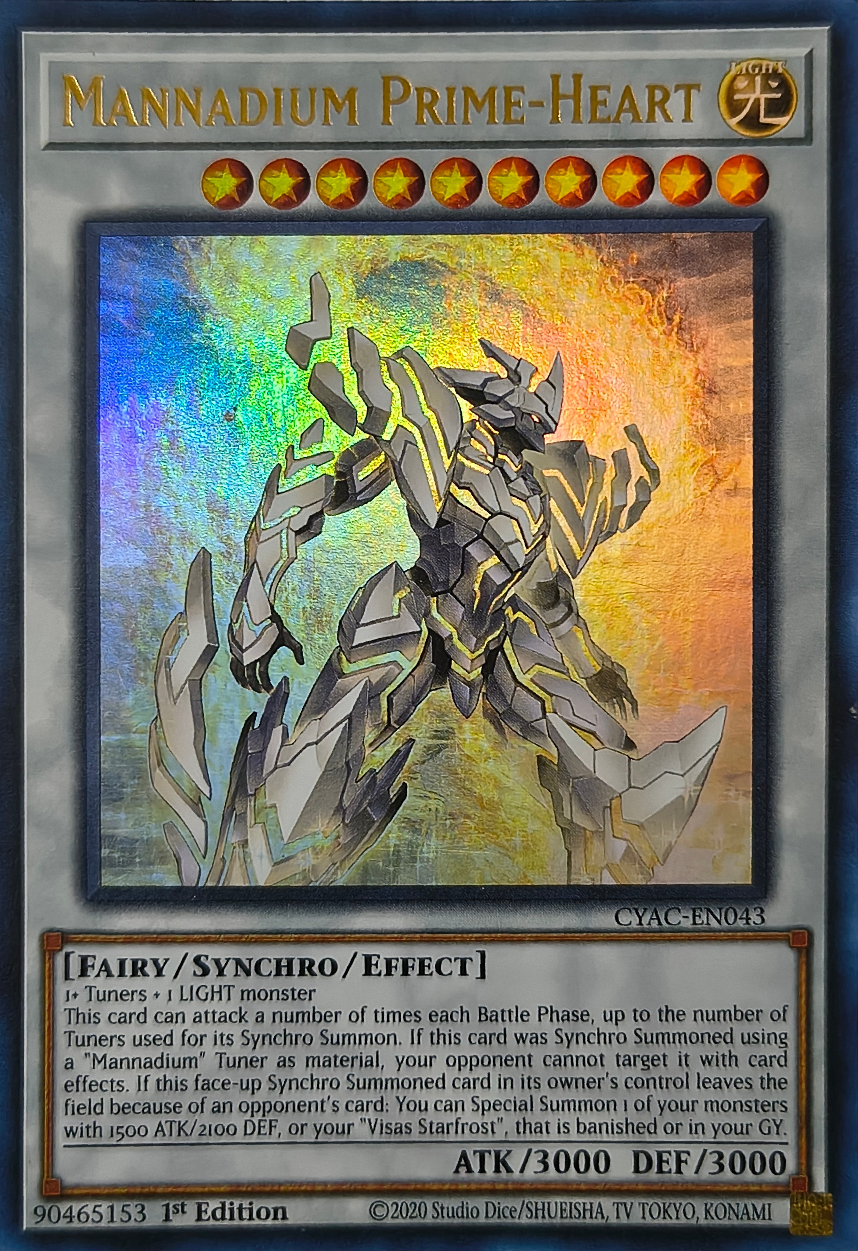 Yugioh! Mannadium Prime-Heart Cyac-En043 1st Edition Ultra Rare