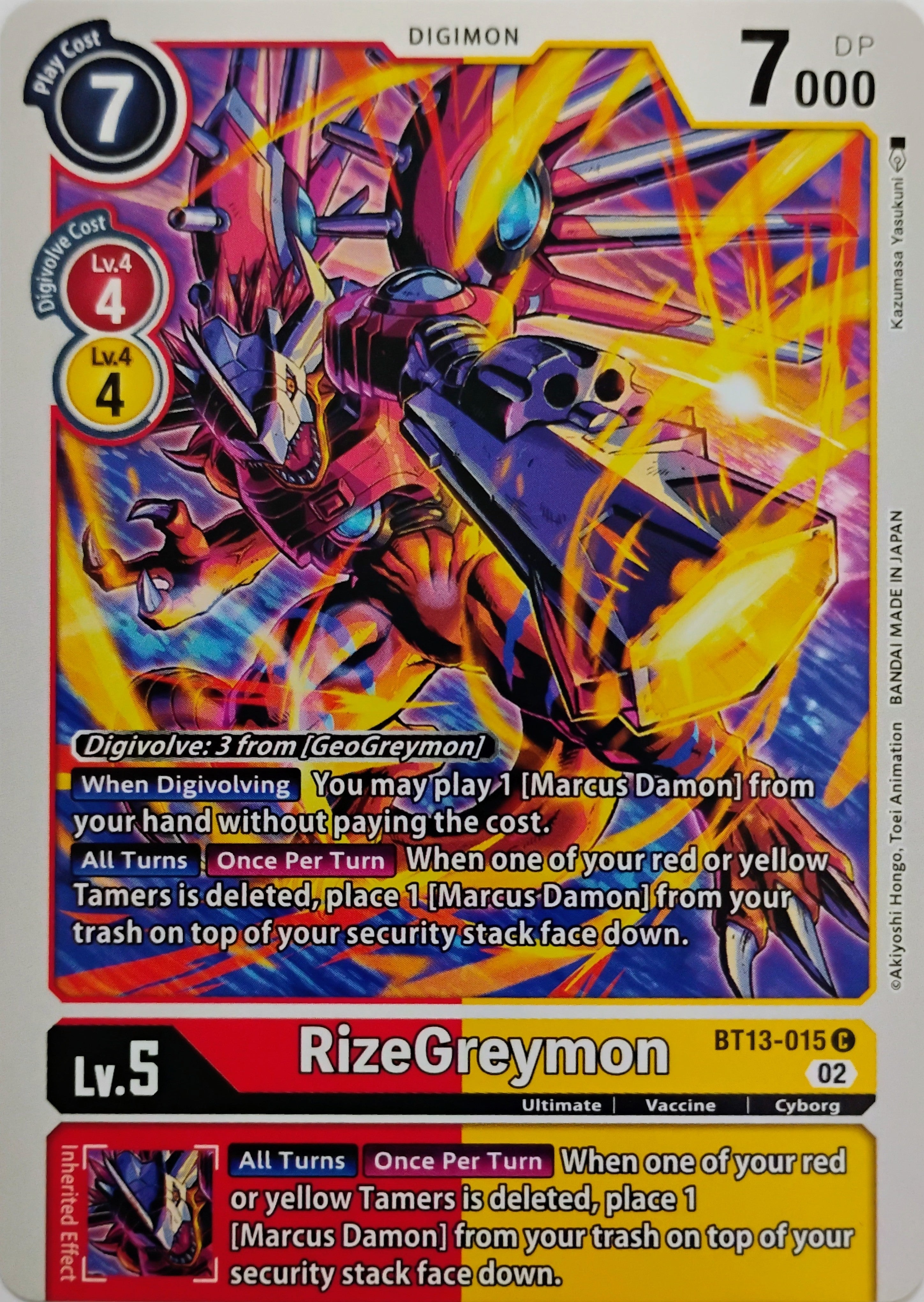 Digimon tcg RizeGreymon Bt13-015