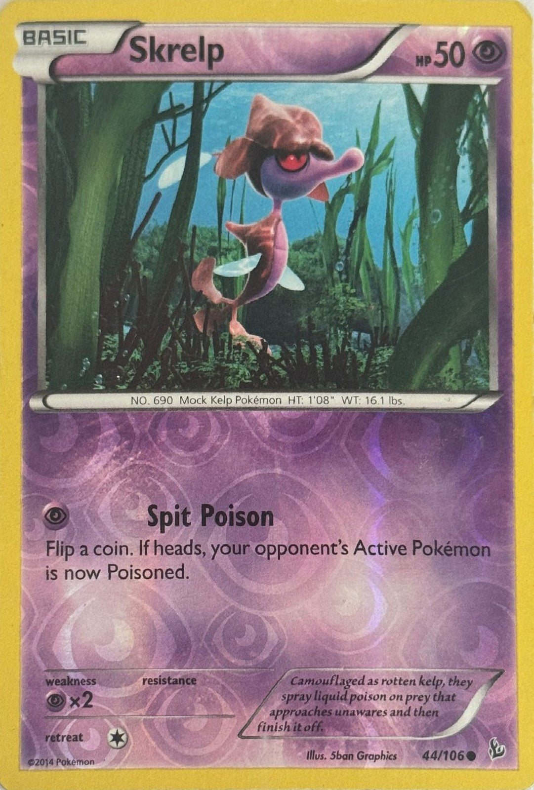 Pokemon tcg Skrelp 44/106 Reverse Holo