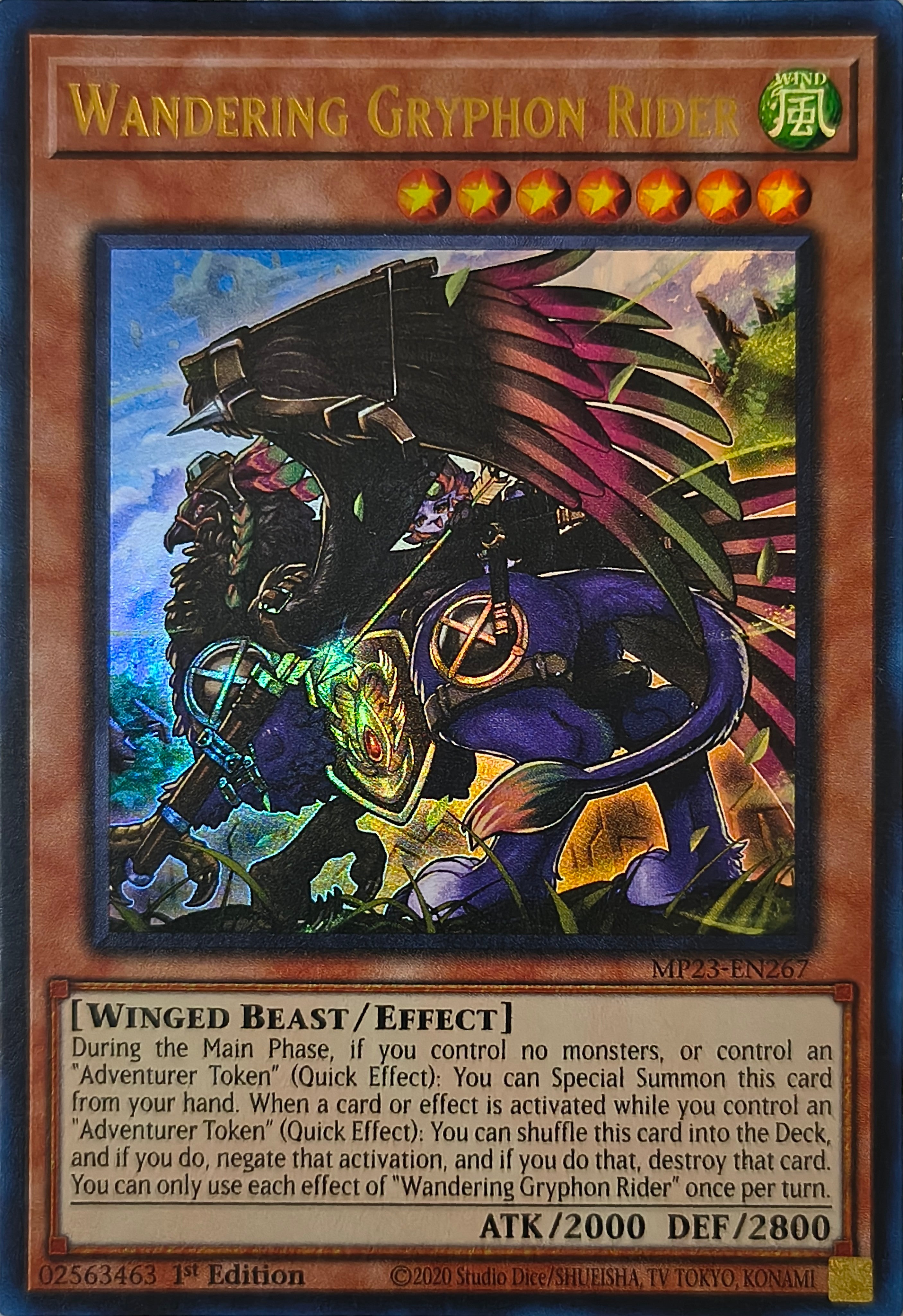 Yugioh! Wandering Gryphon Rider Mp23-en267 1st edition Ultra Rare