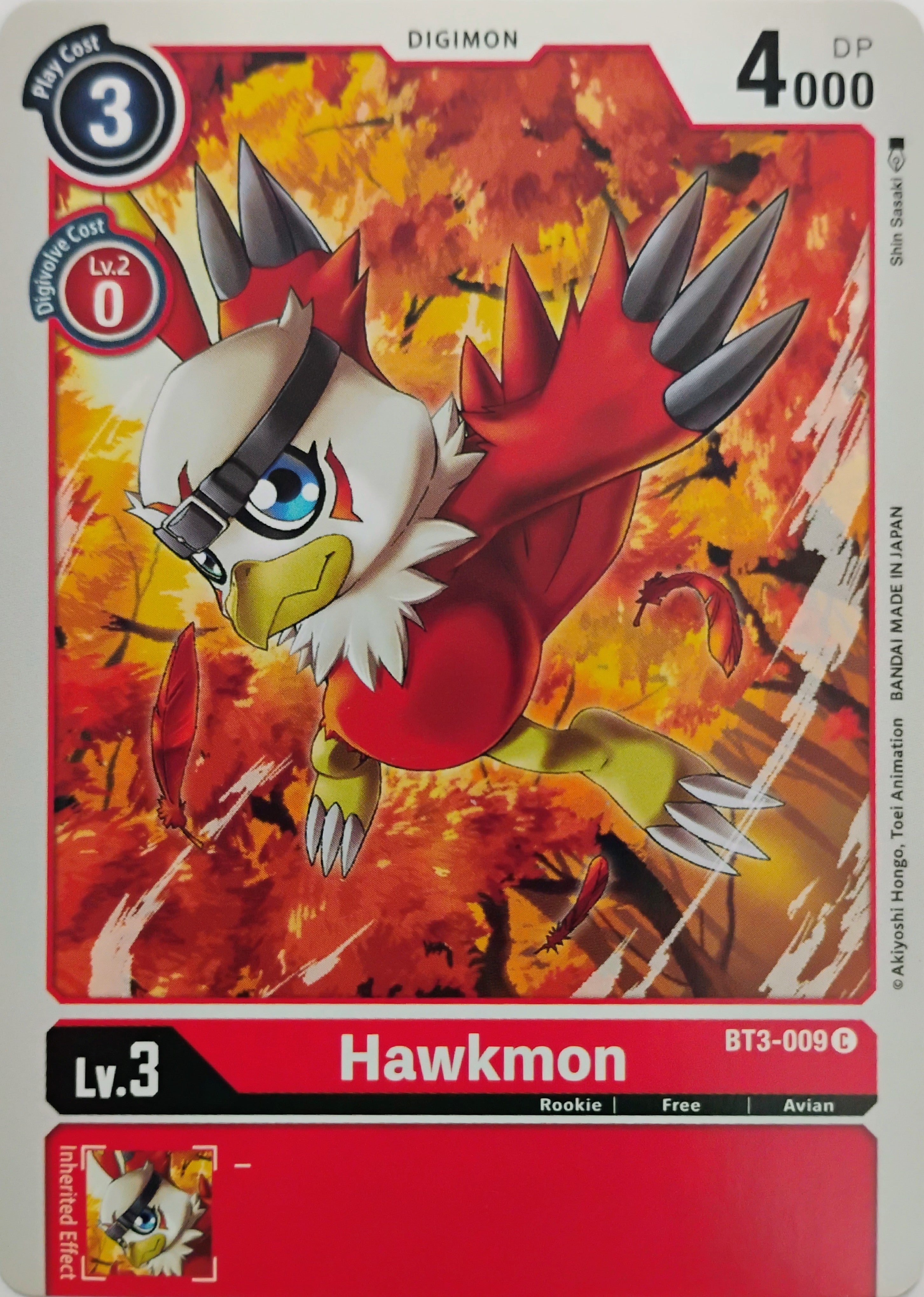 Digimon tcg Hawkmon Bt3-009