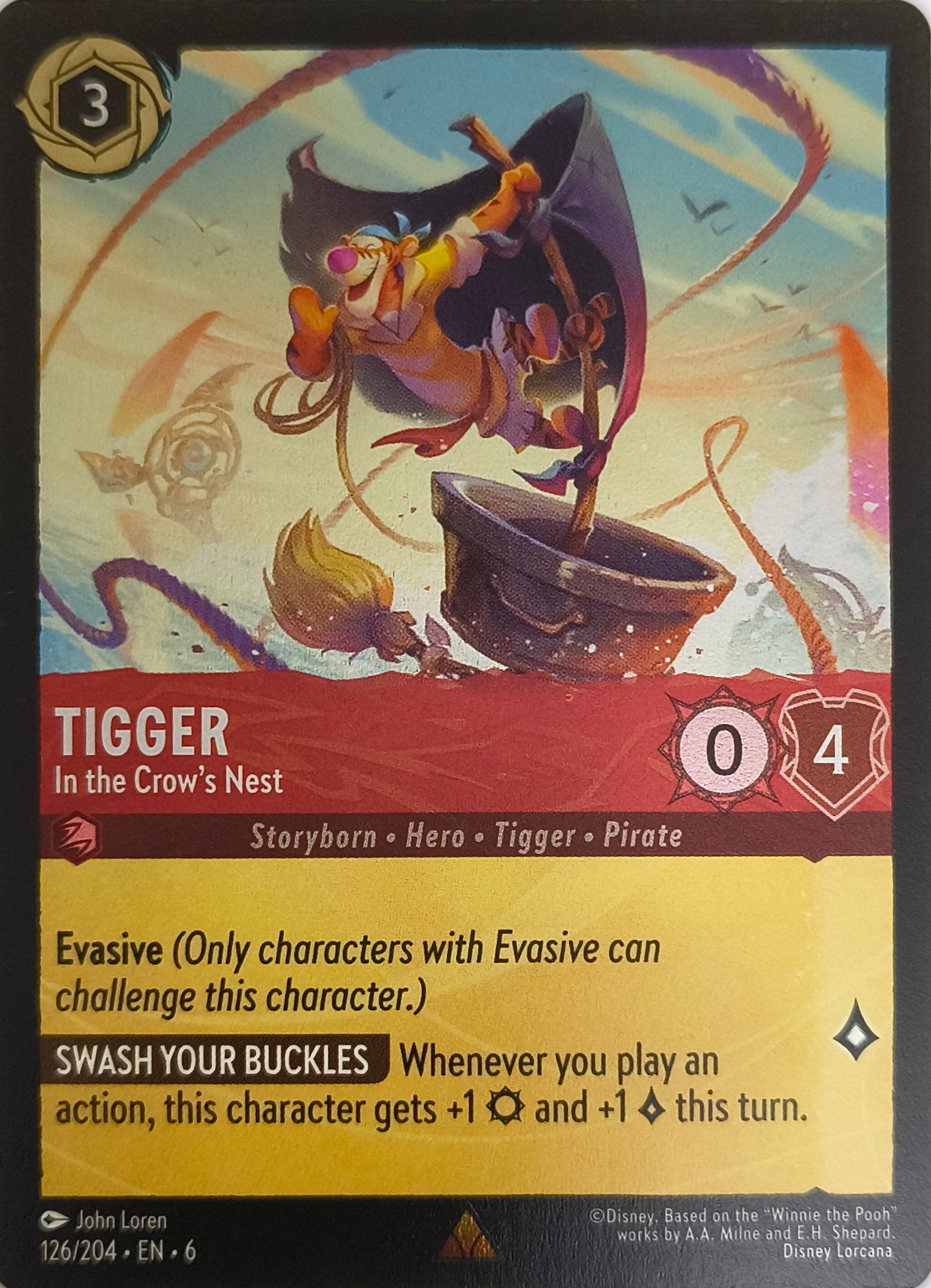 Disney Lorcana Tigger 126/204 Foil