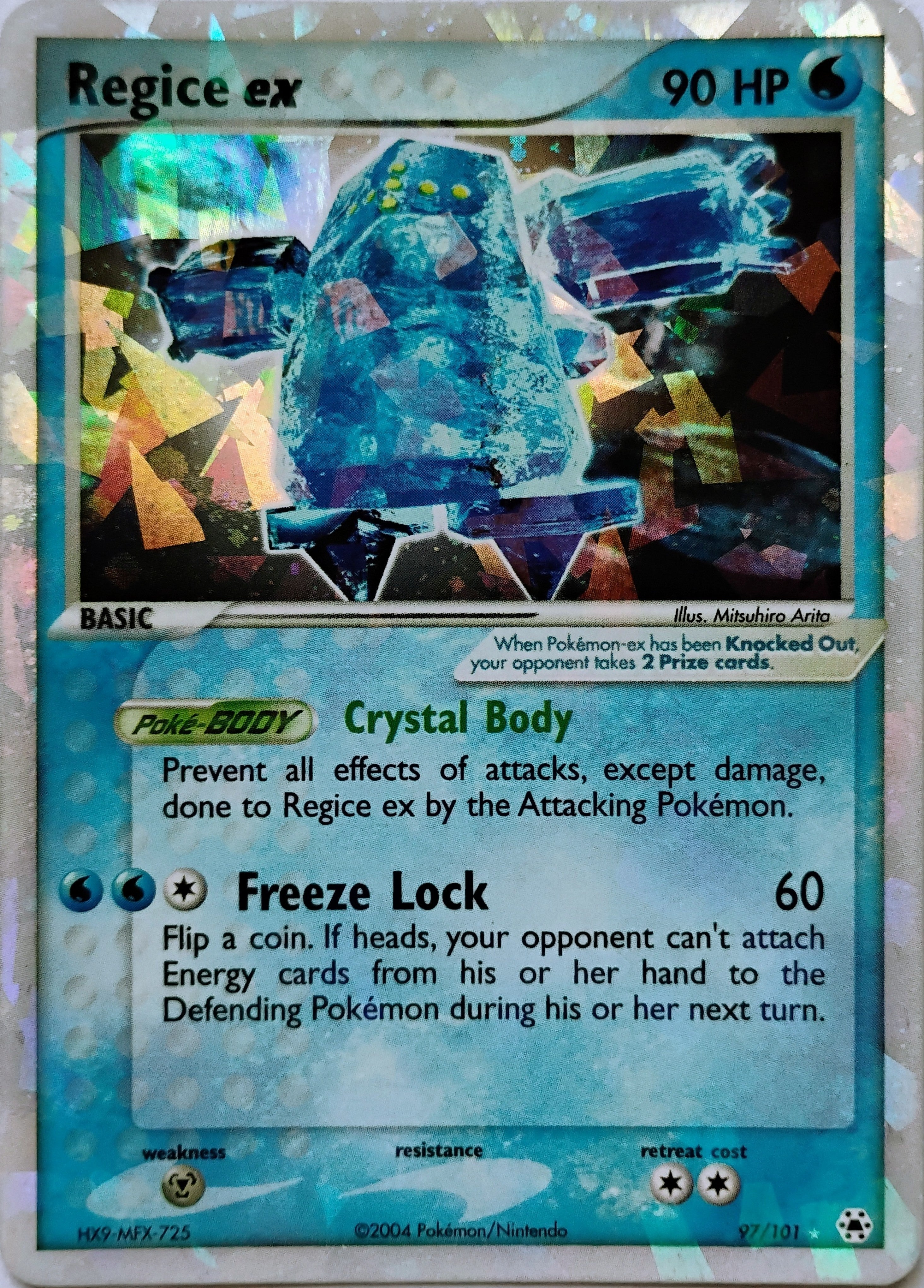 Pokémon tcg Regice Ex 97/101 Holo