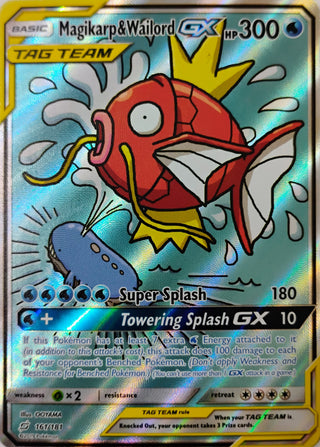 Pokémon tcg Magikarp & Wailord GX 161/181