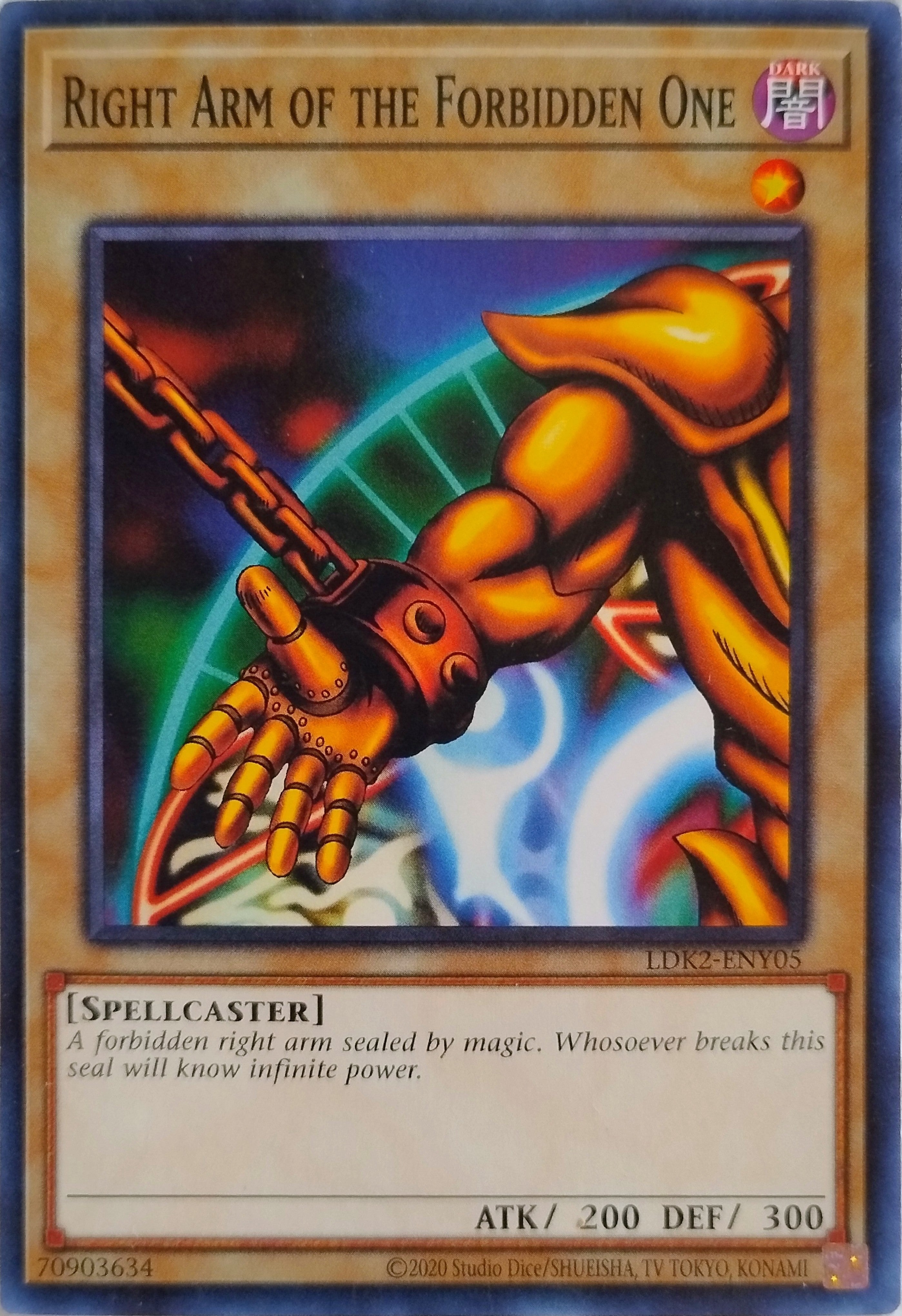 Yugioh! Right Arm Of The Forbidden One Ldk2-eny05