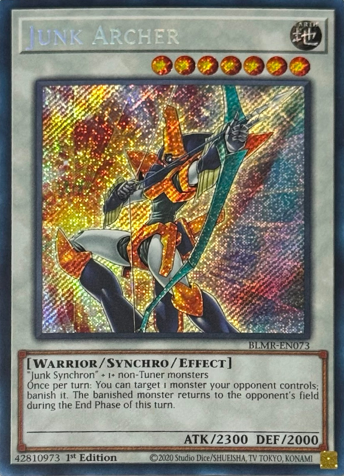 Yugioh! Junk Archer BLMR-EN073 1st Edition Secret