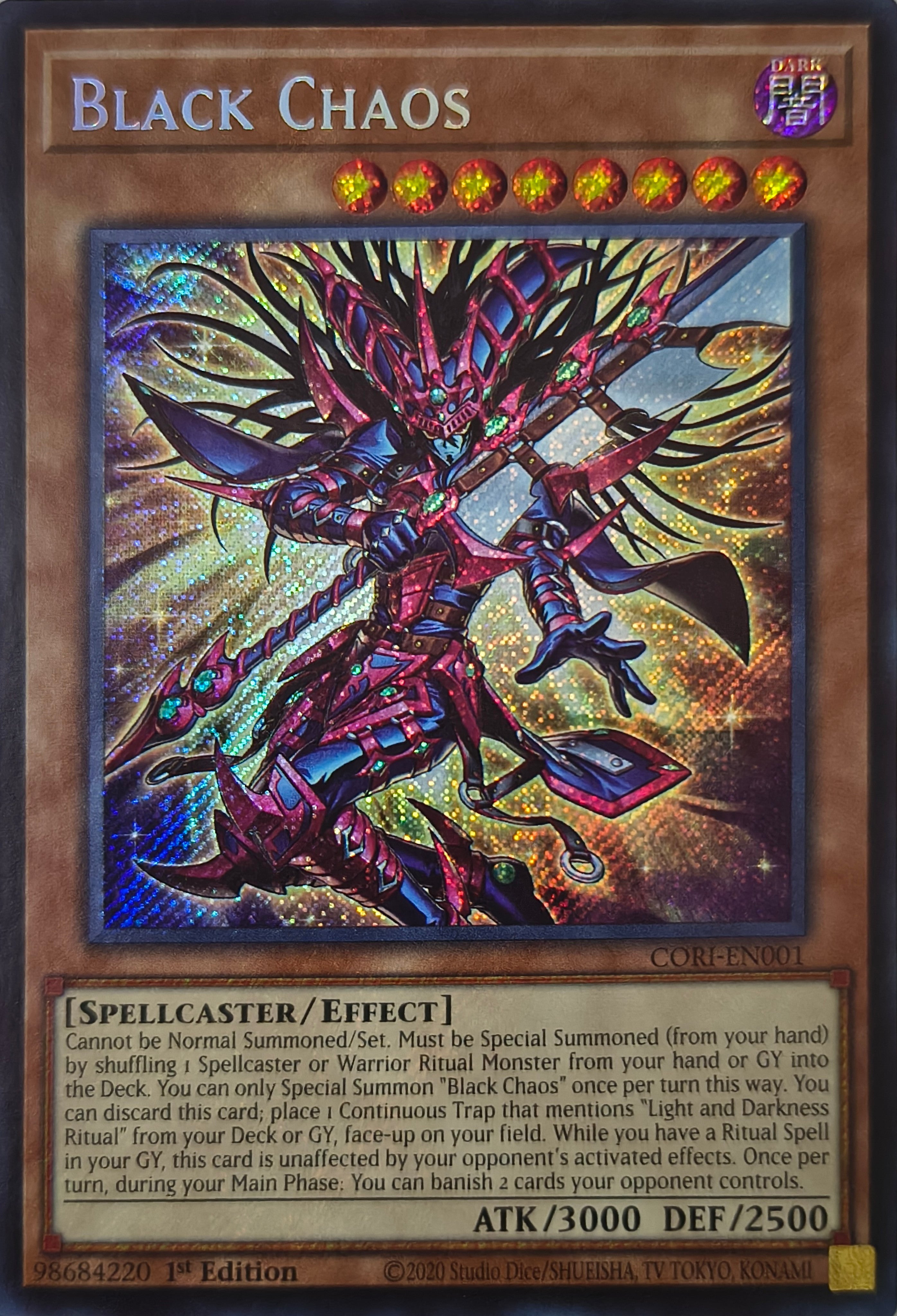 Yugioh! Black Chaos Cori-en001 1st edition Secreta