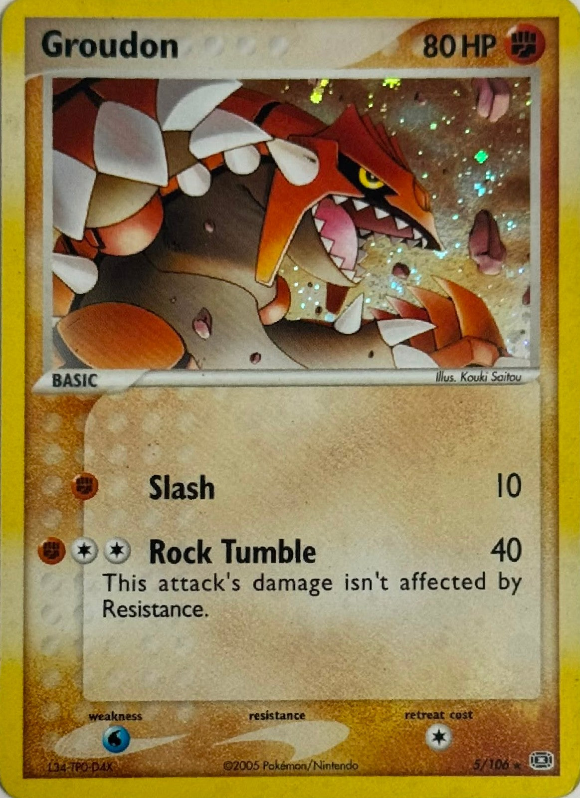 Pokémon Tcg Groudon 5/106 Holo