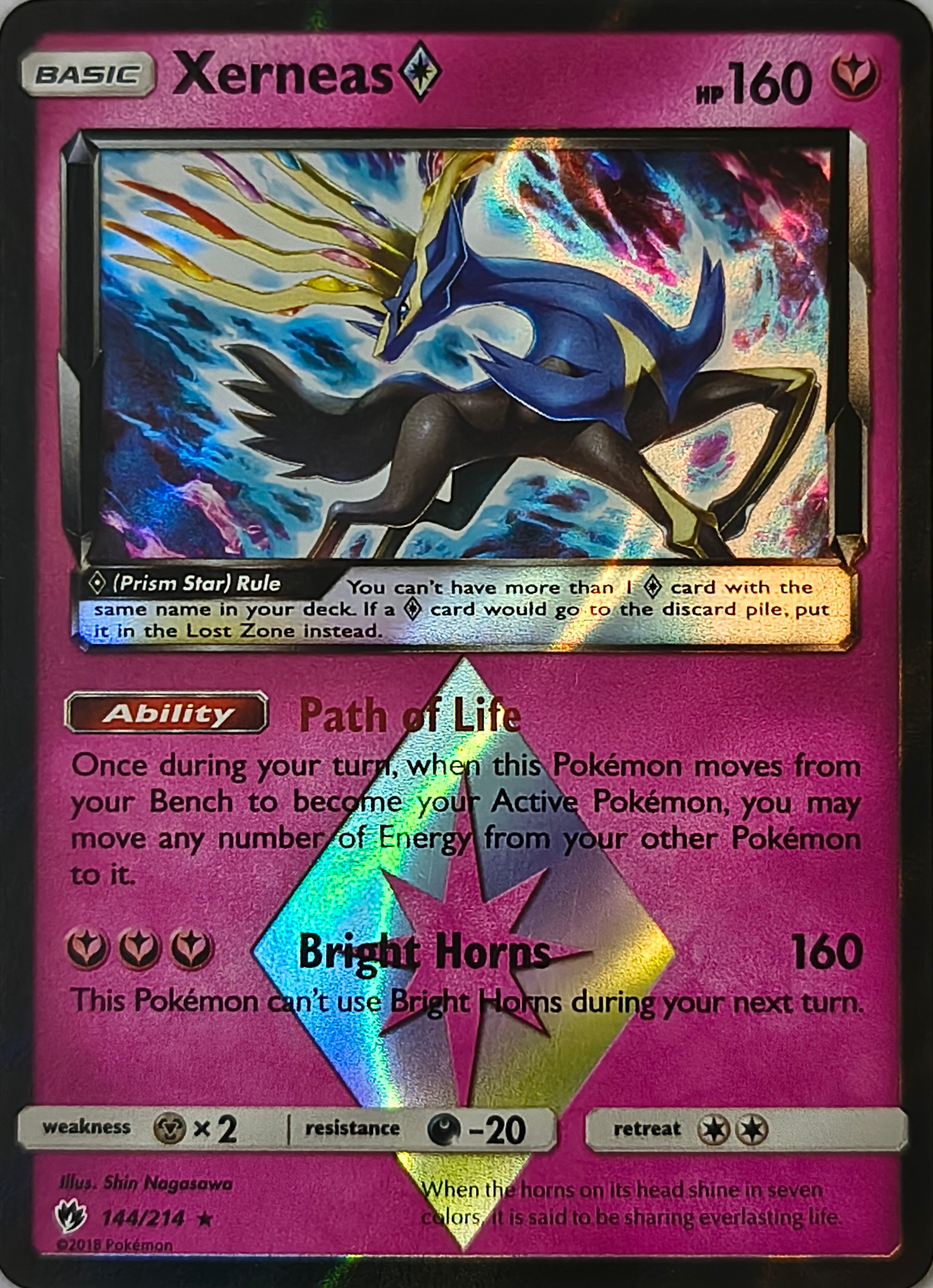 Pokémon tcg Xerneas 144/214 (Prisma Star)