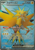 Pokemon tcg Zapdos Ex 192/165