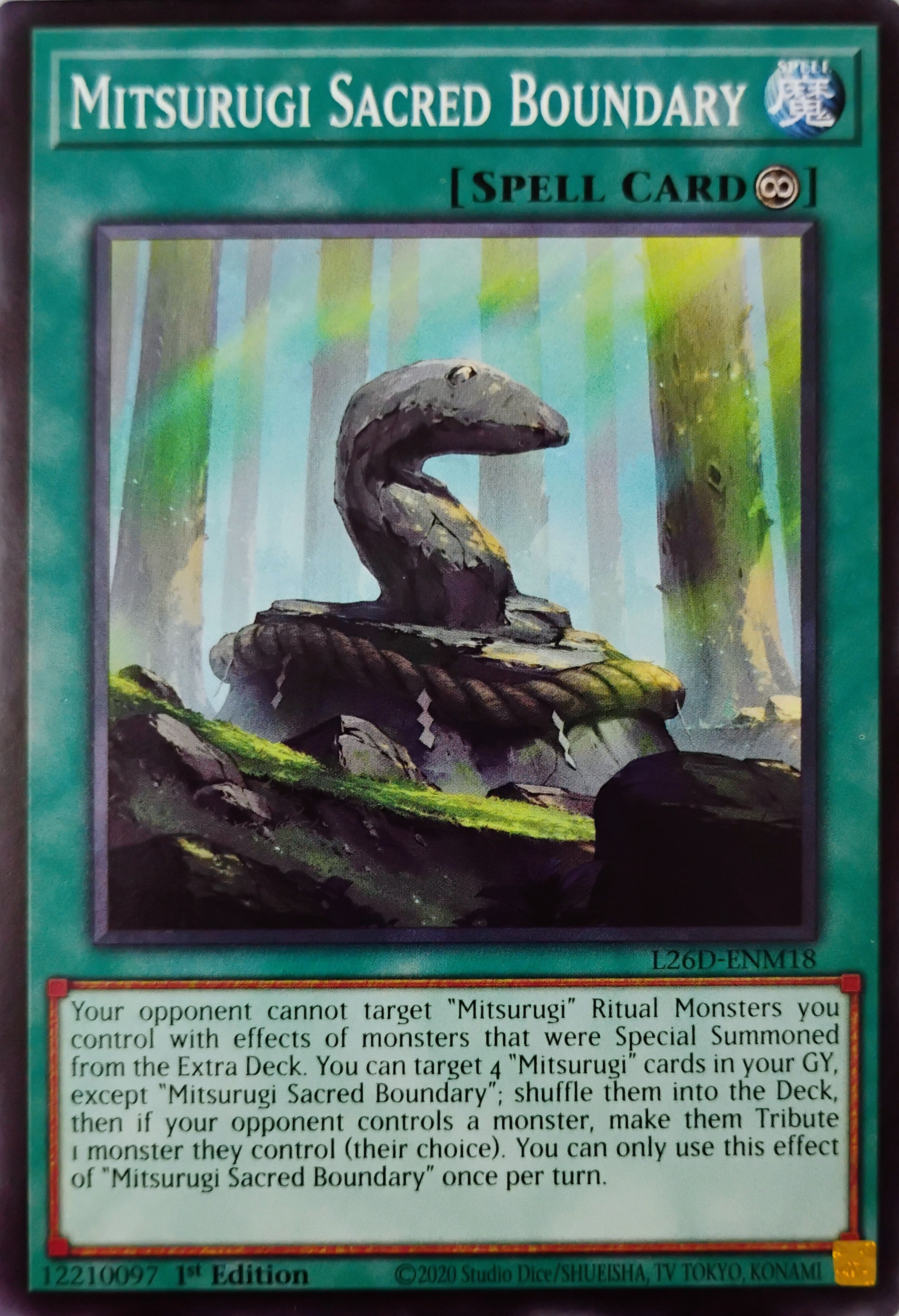 Yugioh! Mitsurugi Sacred Boundary L26D-ENM18 1st edition