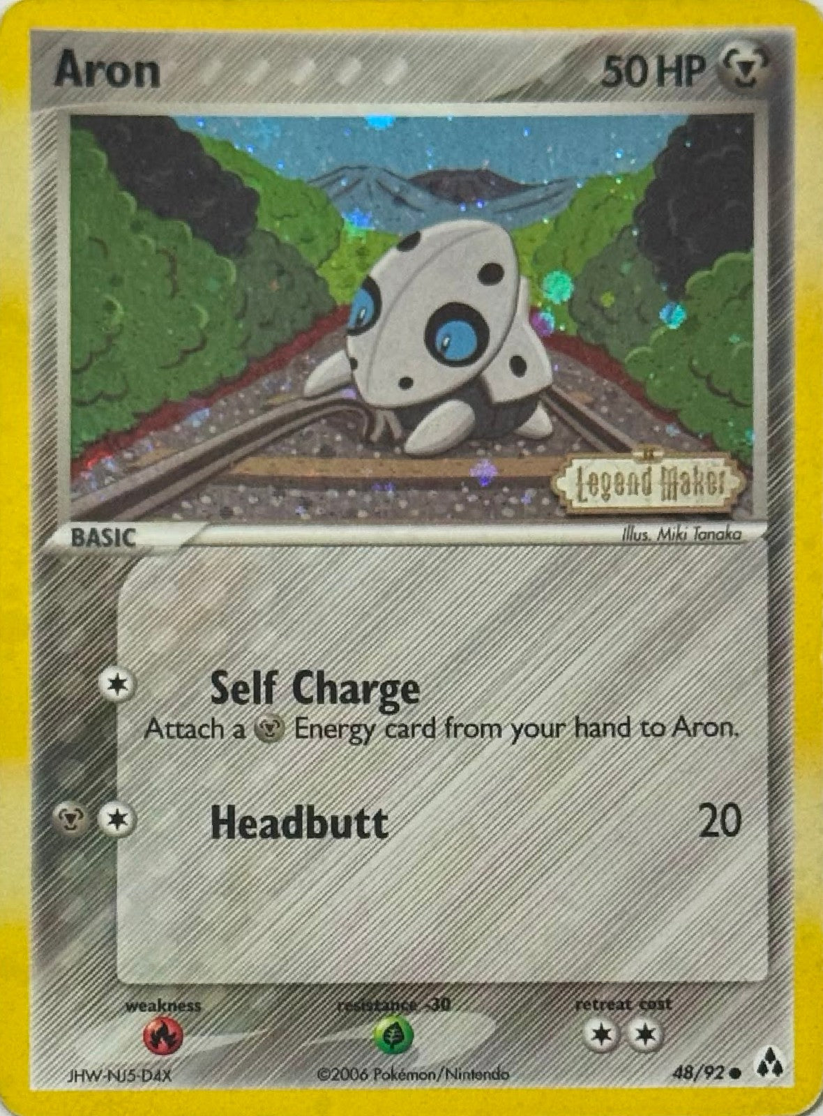 Pokémon Tcg Aron 48/92 Holo (Legend Marker)