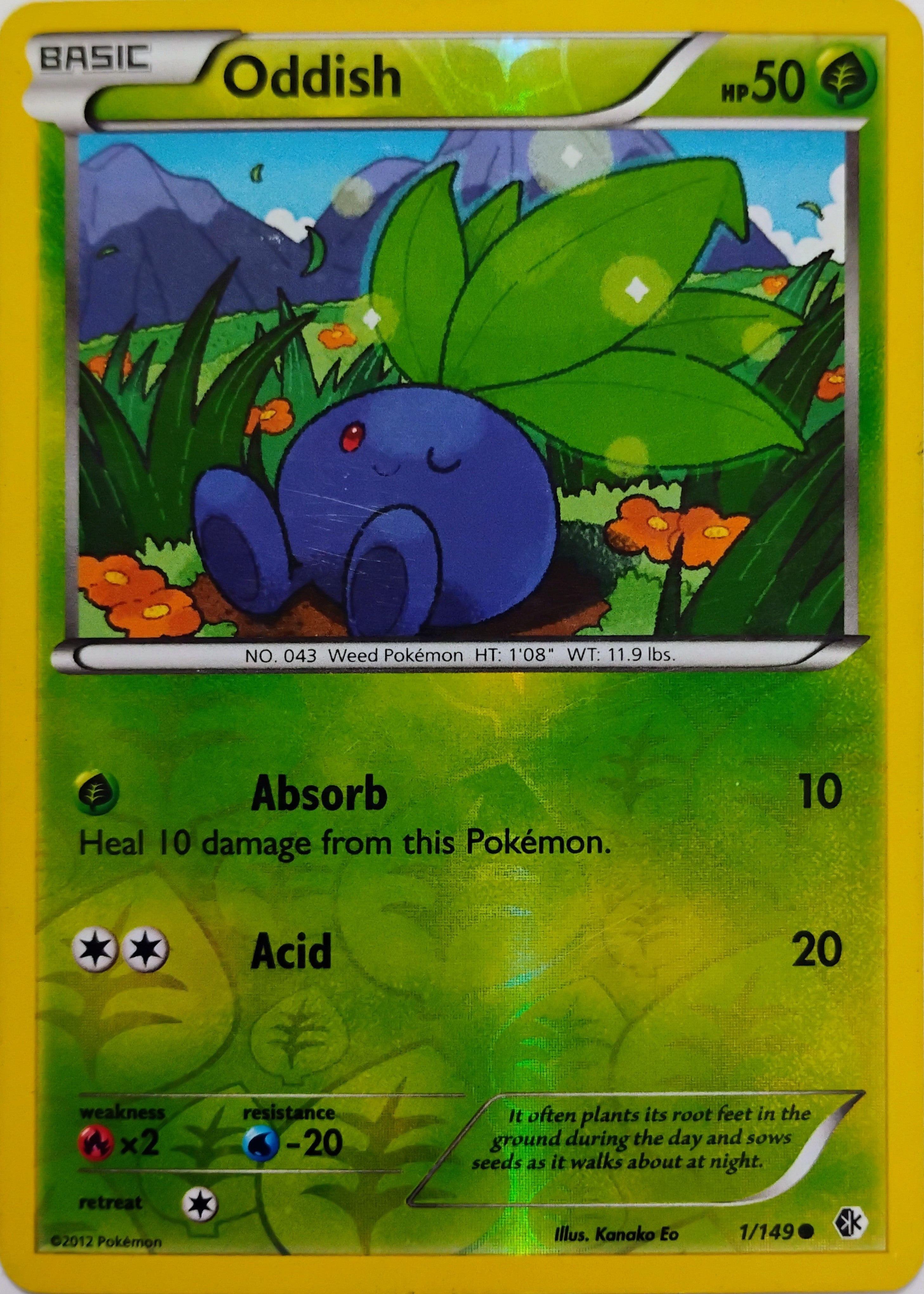 Pokémon tcg Oddish 1/149 Reverse