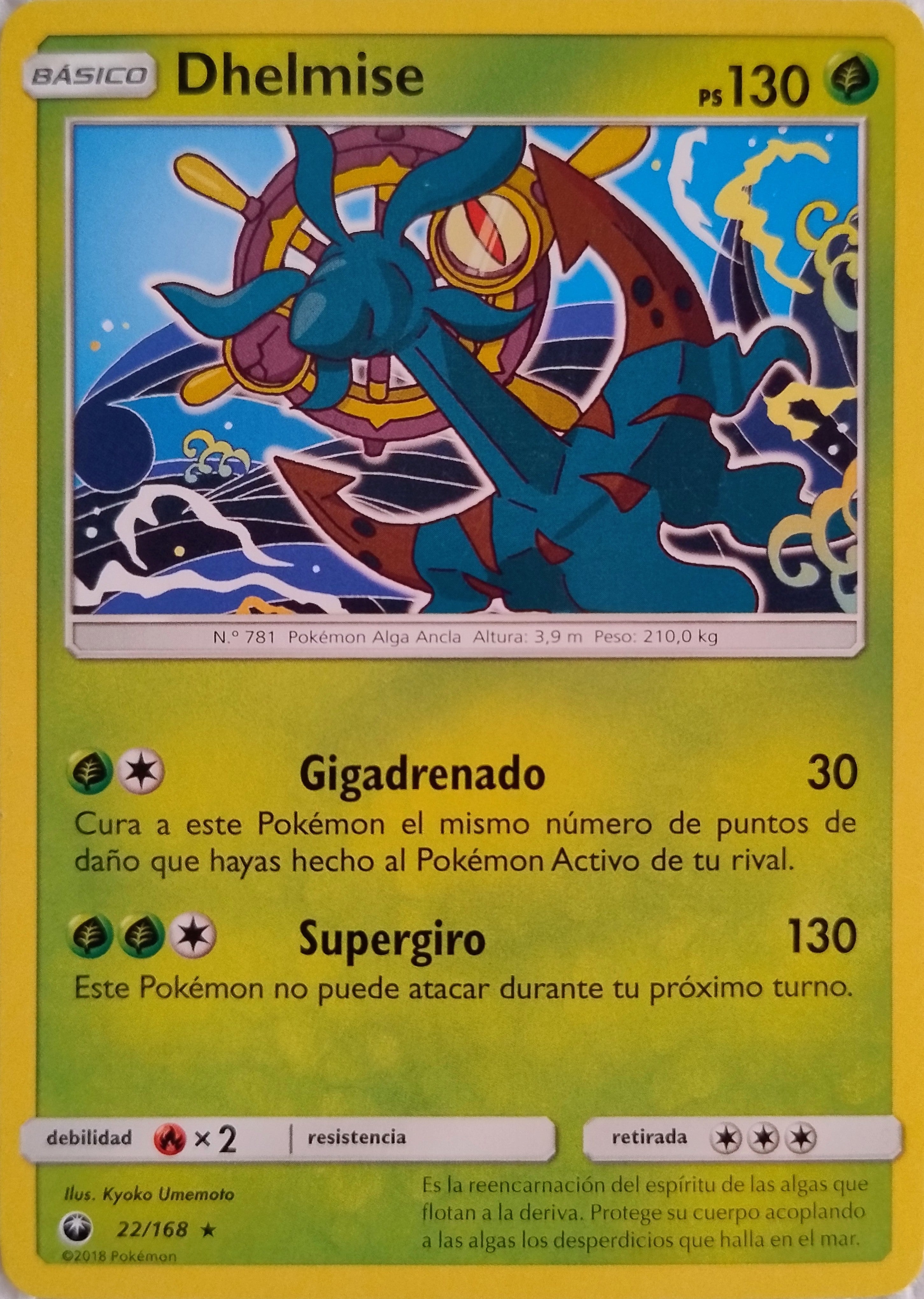 Pokemon Tcg Dhelmise 22/168 (Español)