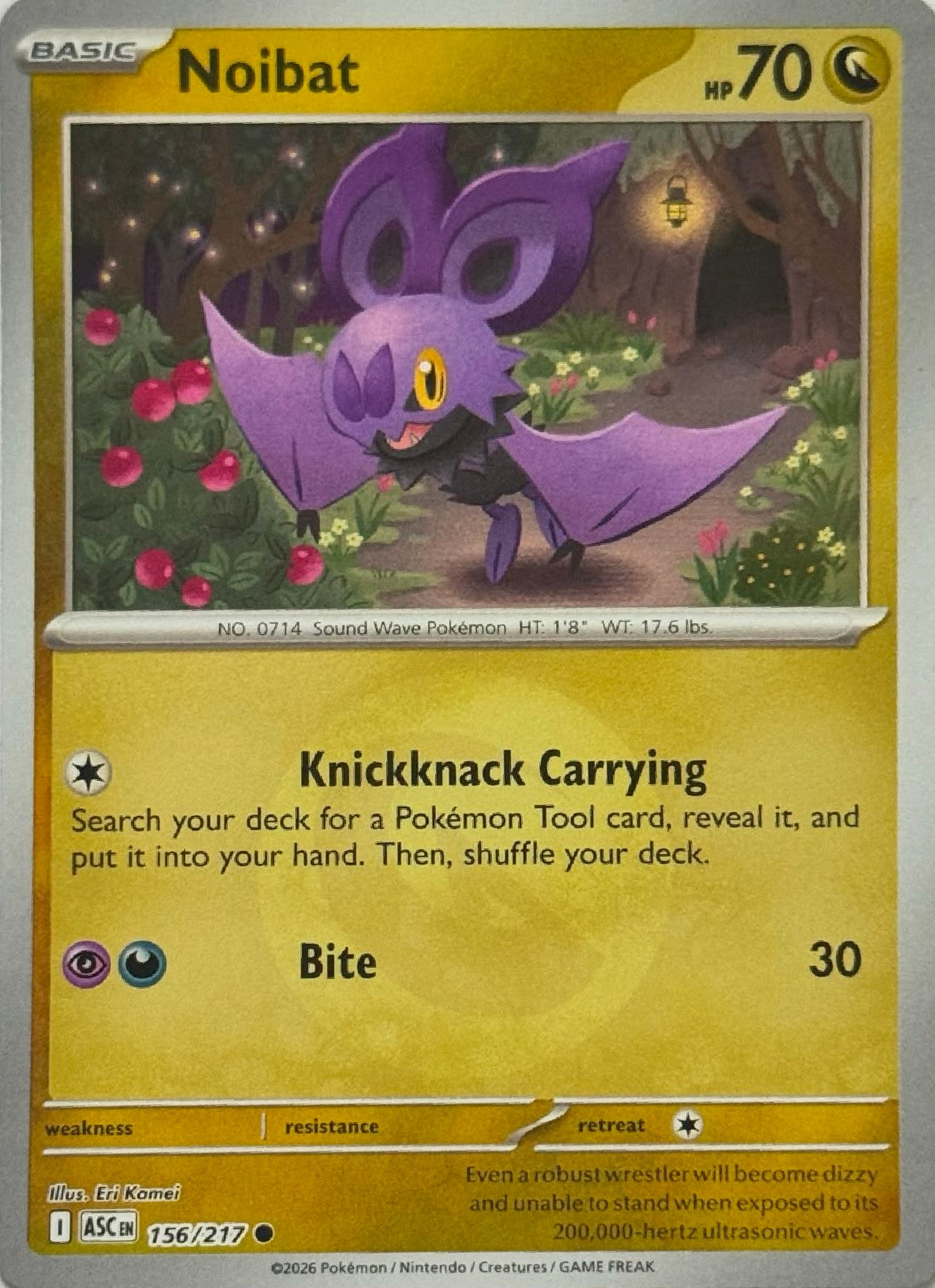 Pokémon Tcg Noibat 156/217 (Energy Símbol)