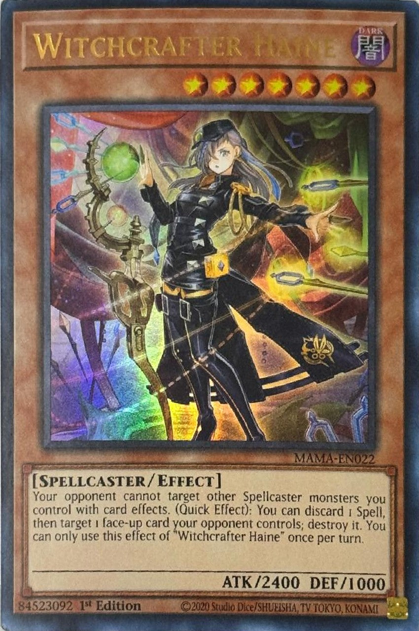 Yugioh! Witchcrafter Haine MAMA-EN022 1st Edition Ultra