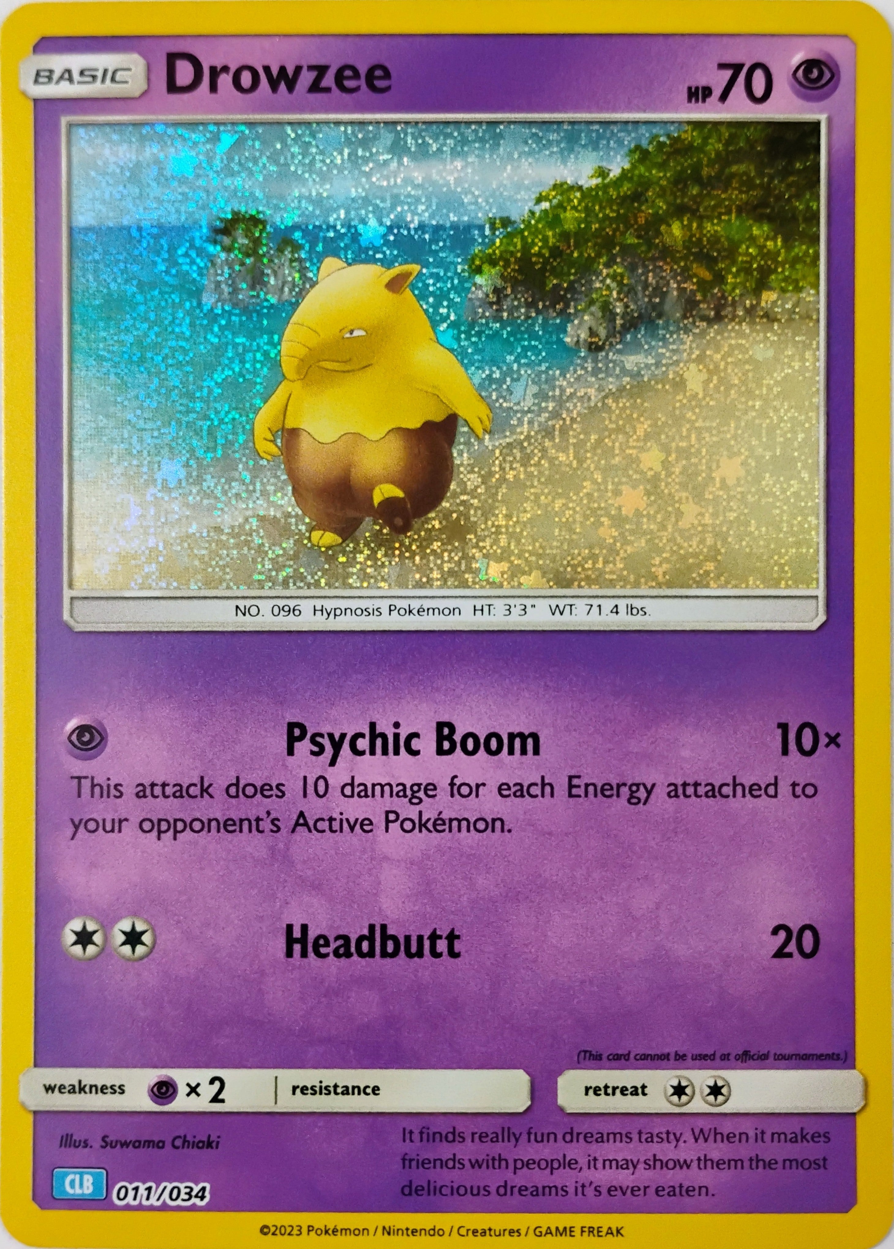 Pokémon tcg Drowzee 011/034 Holo Cosmo (Clb)