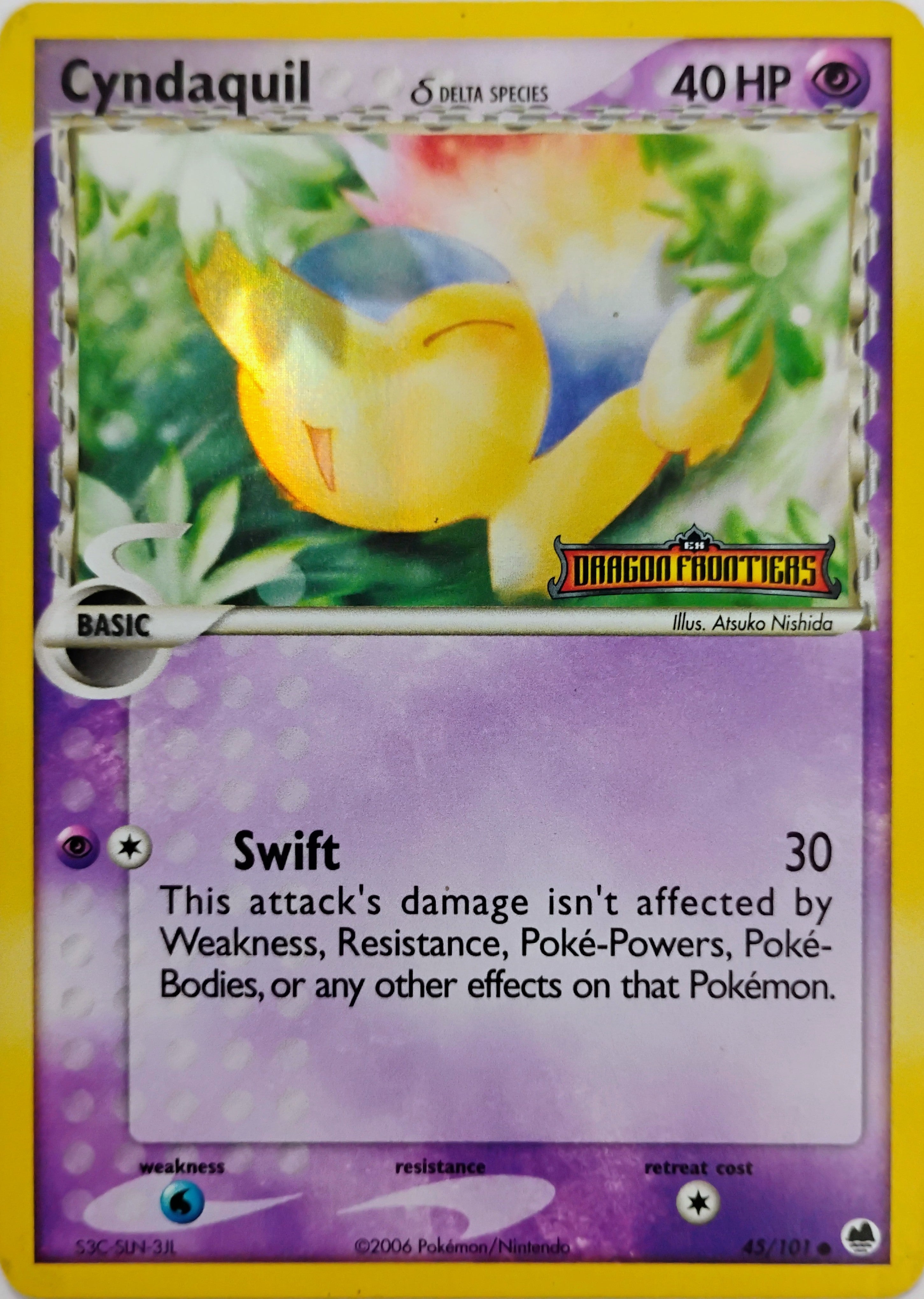 Pokémon tcg Cyndaquil 45/101 (Dragon Frontiers)