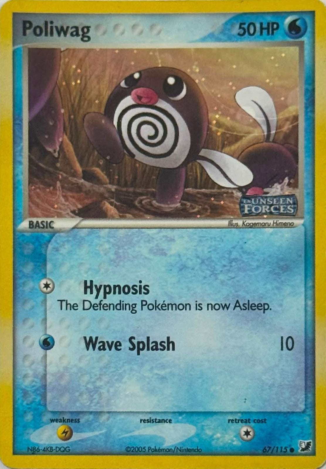 Pokémon Tcg Poliwag 67/115 Holo (Ex Unseen Forces)