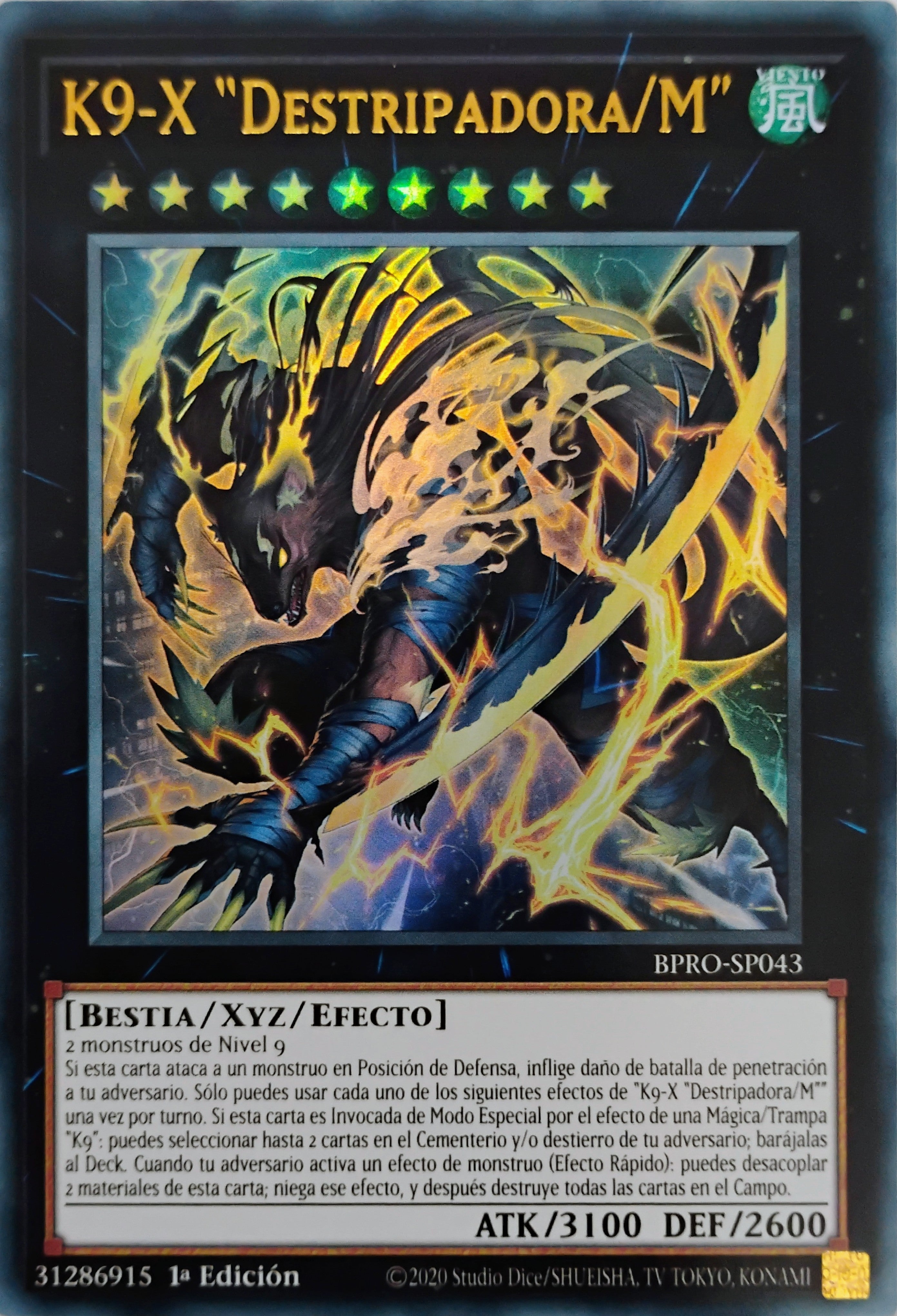 Yugioh! K9-X "Destripadora/M" Bpro-sp043 ultra Rare